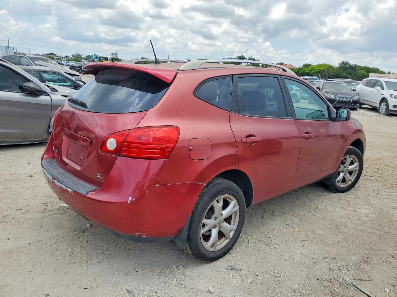 2008 Nissan Rogue S Red vin: JN8AS58T68W013195