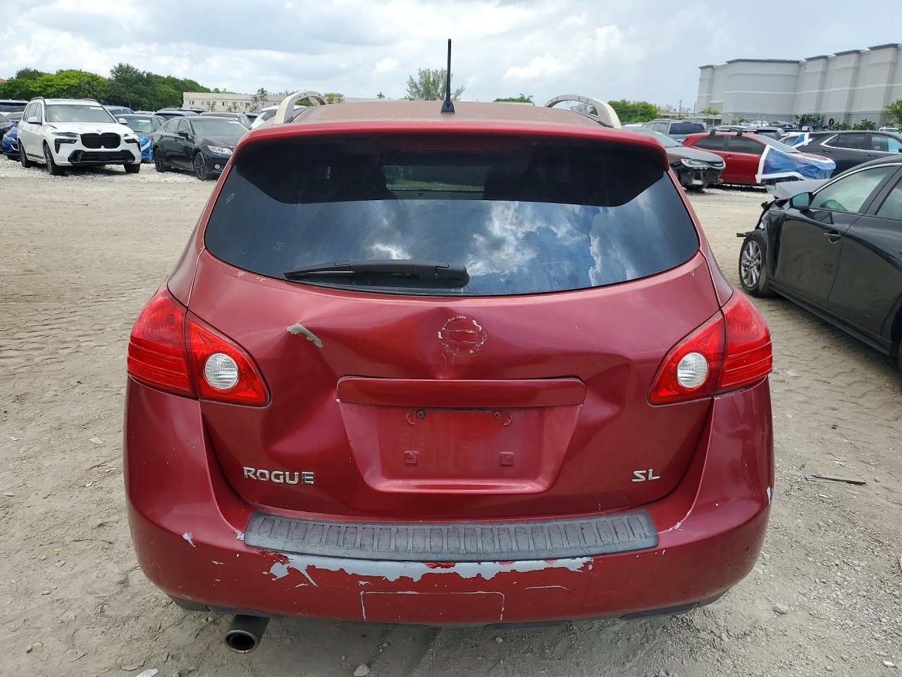 2008 Nissan Rogue S Red vin: JN8AS58T68W013195