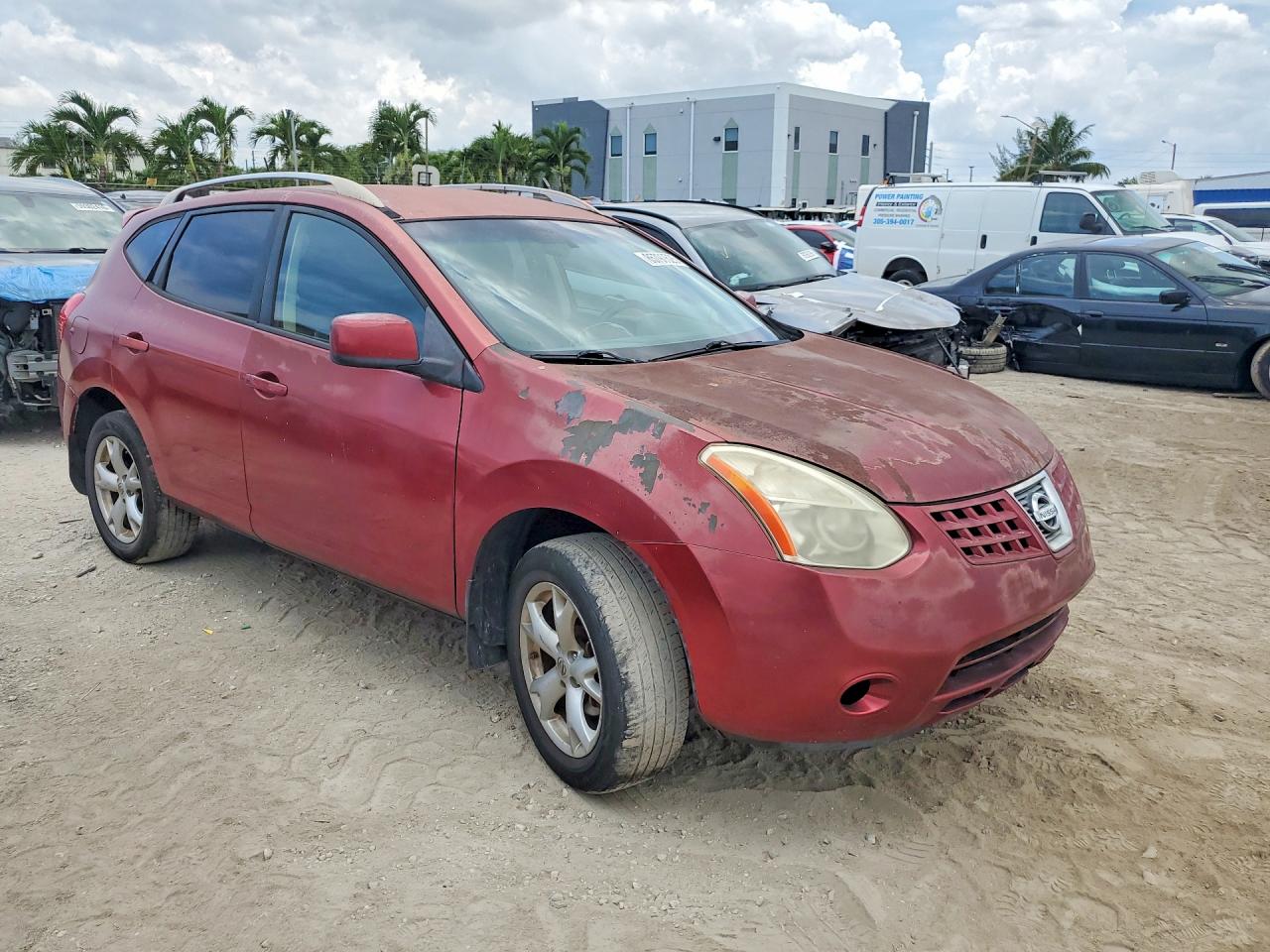 2008 Nissan Rogue S Red vin: JN8AS58T68W013195