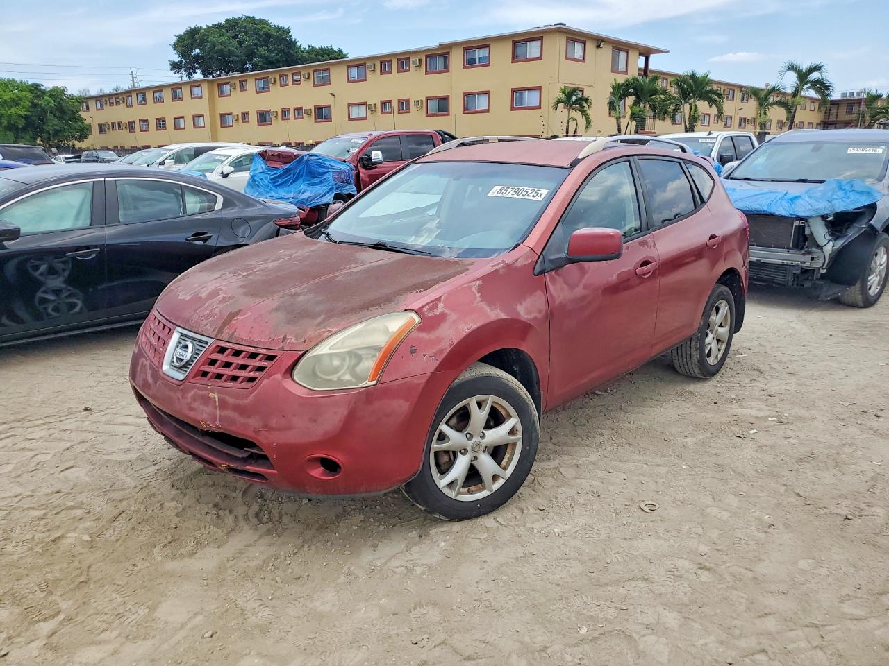 2008 Nissan Rogue S Red vin: JN8AS58T68W013195