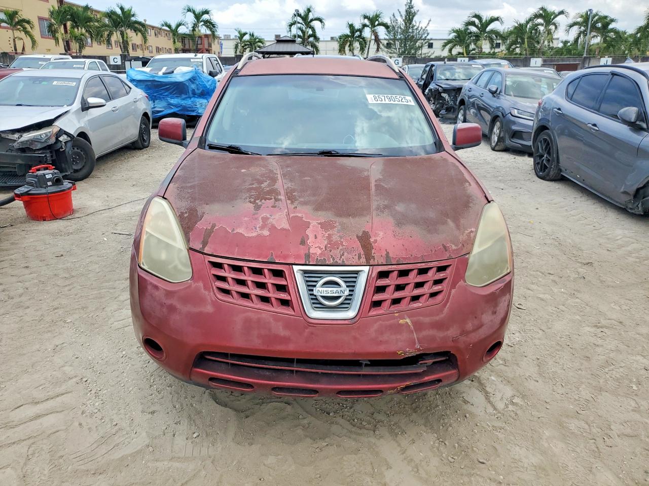 2008 Nissan Rogue S Red vin: JN8AS58T68W013195