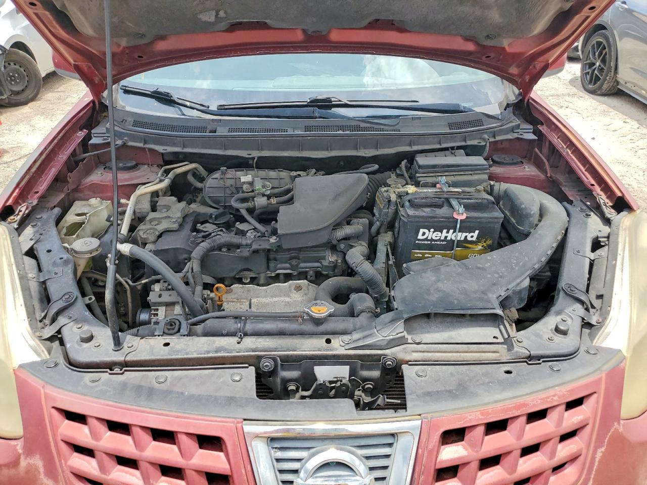 2008 Nissan Rogue S Red vin: JN8AS58T68W013195
