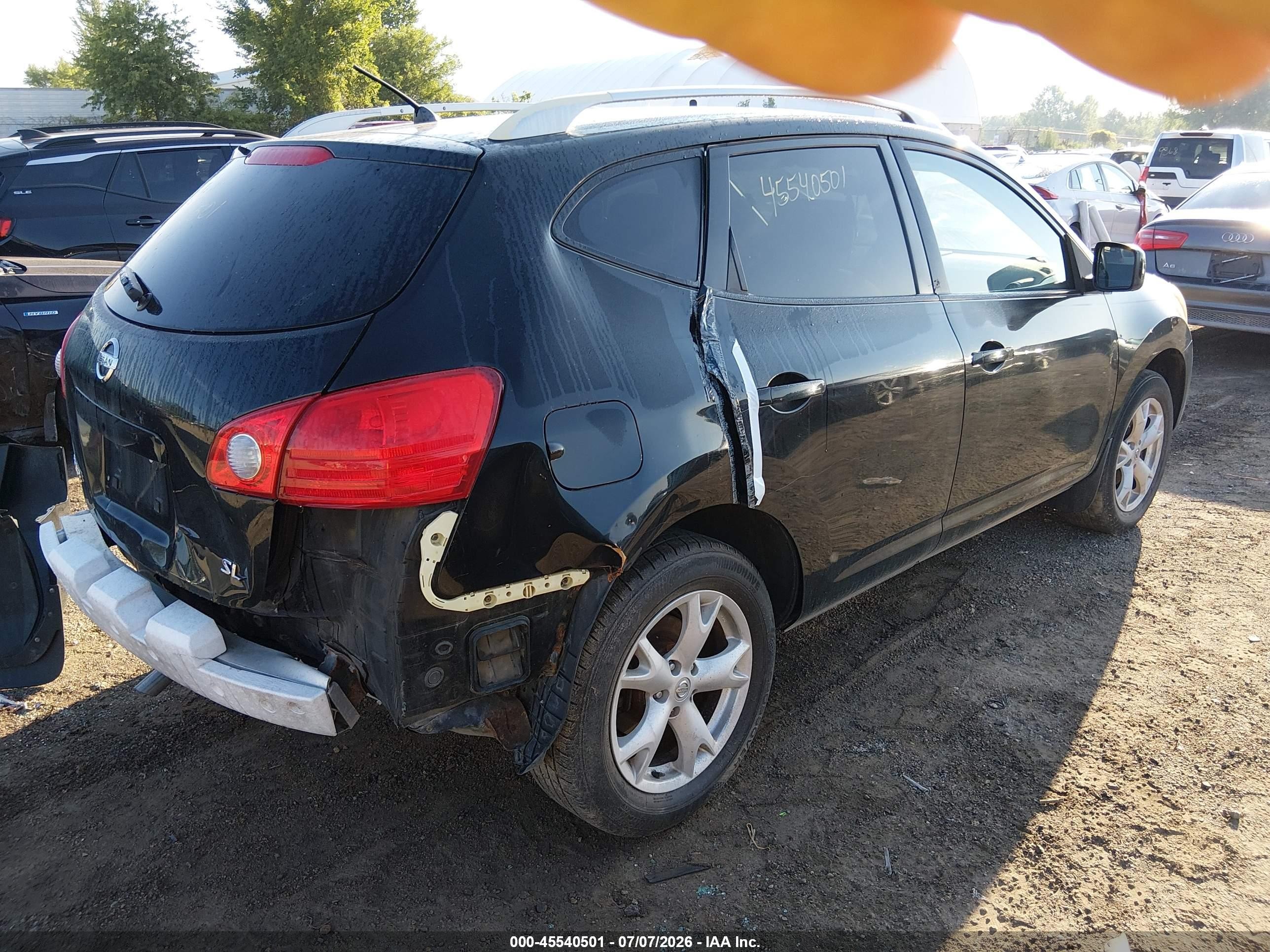2008 Nissan Rogue Sl Black vin: JN8AS58T68W016288