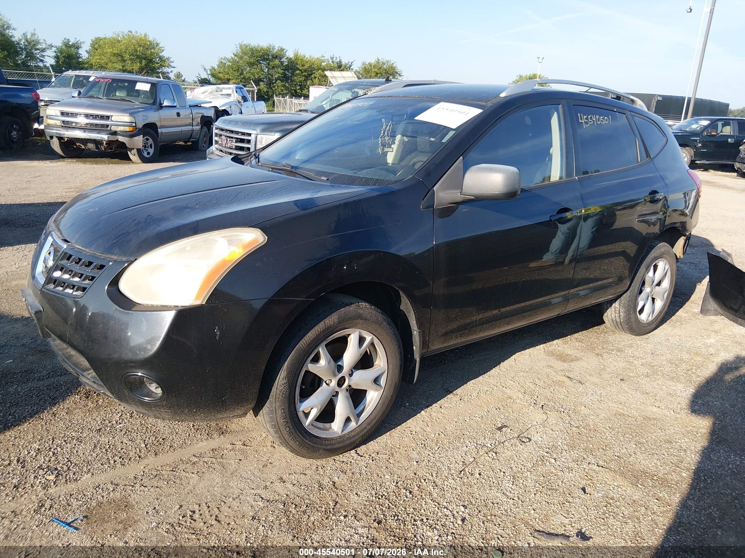2008 Nissan Rogue Sl Black vin: JN8AS58T68W016288