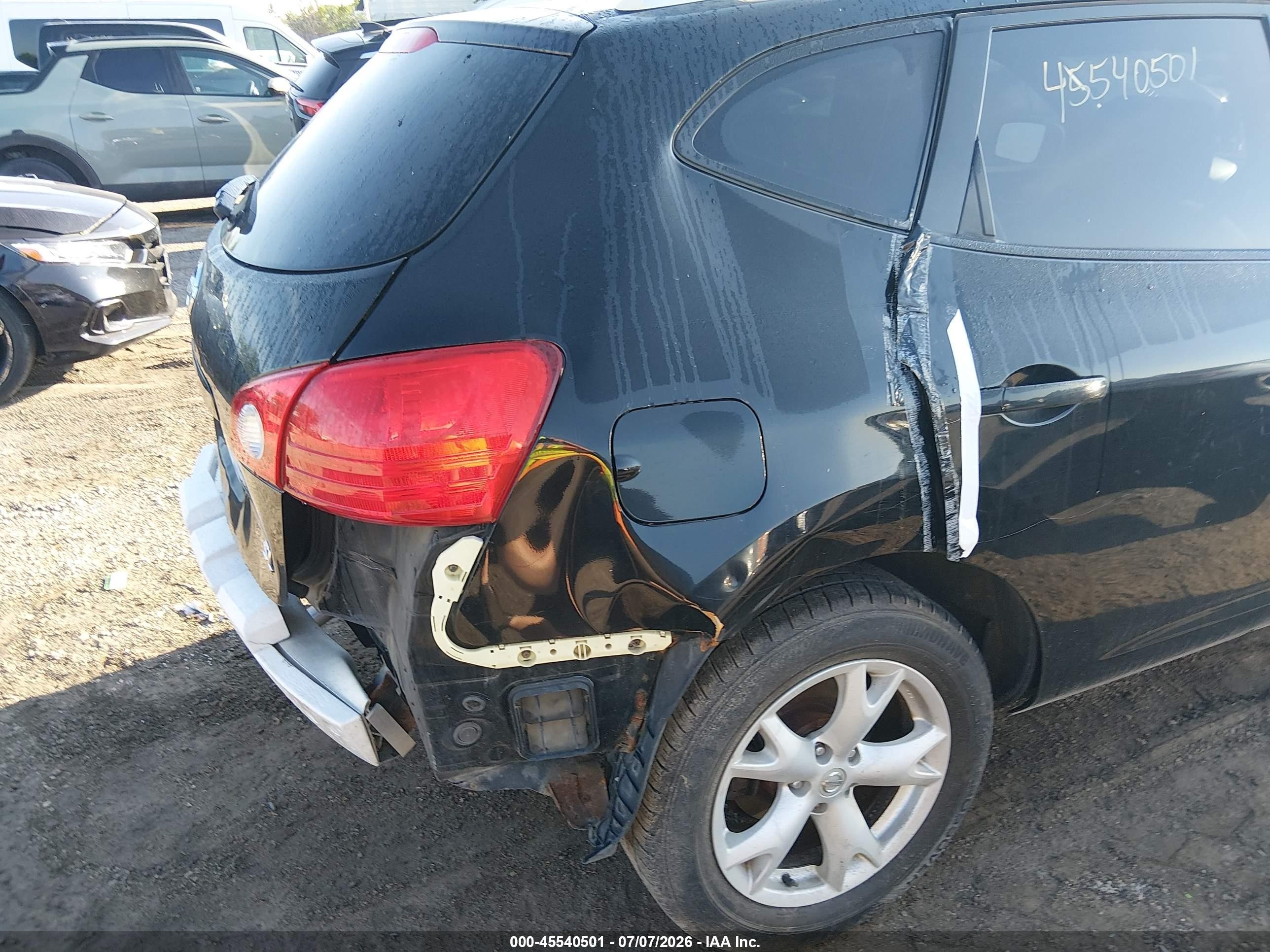 2008 Nissan Rogue Sl Black vin: JN8AS58T68W016288