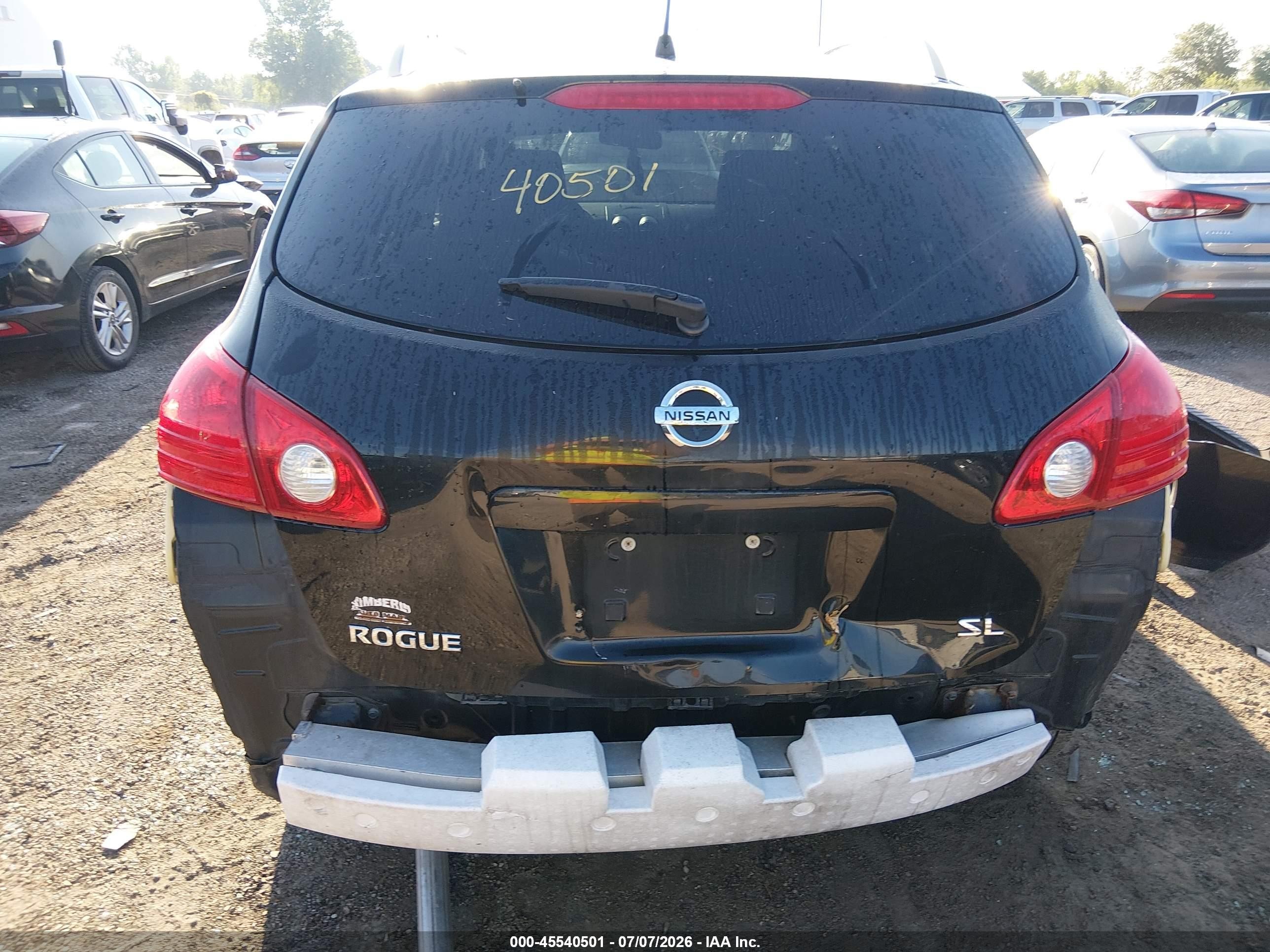 2008 Nissan Rogue Sl Black vin: JN8AS58T68W016288