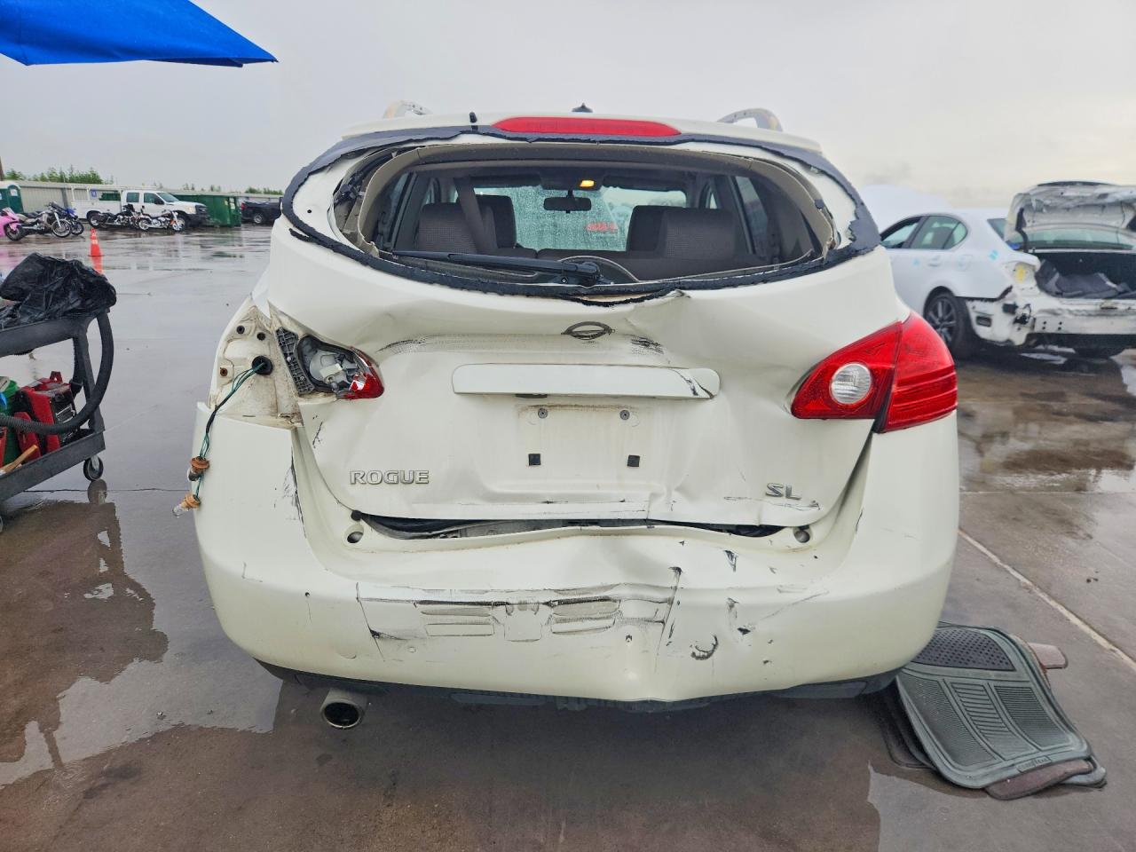 2008 Nissan Rogue S White vin: JN8AS58T78W015859