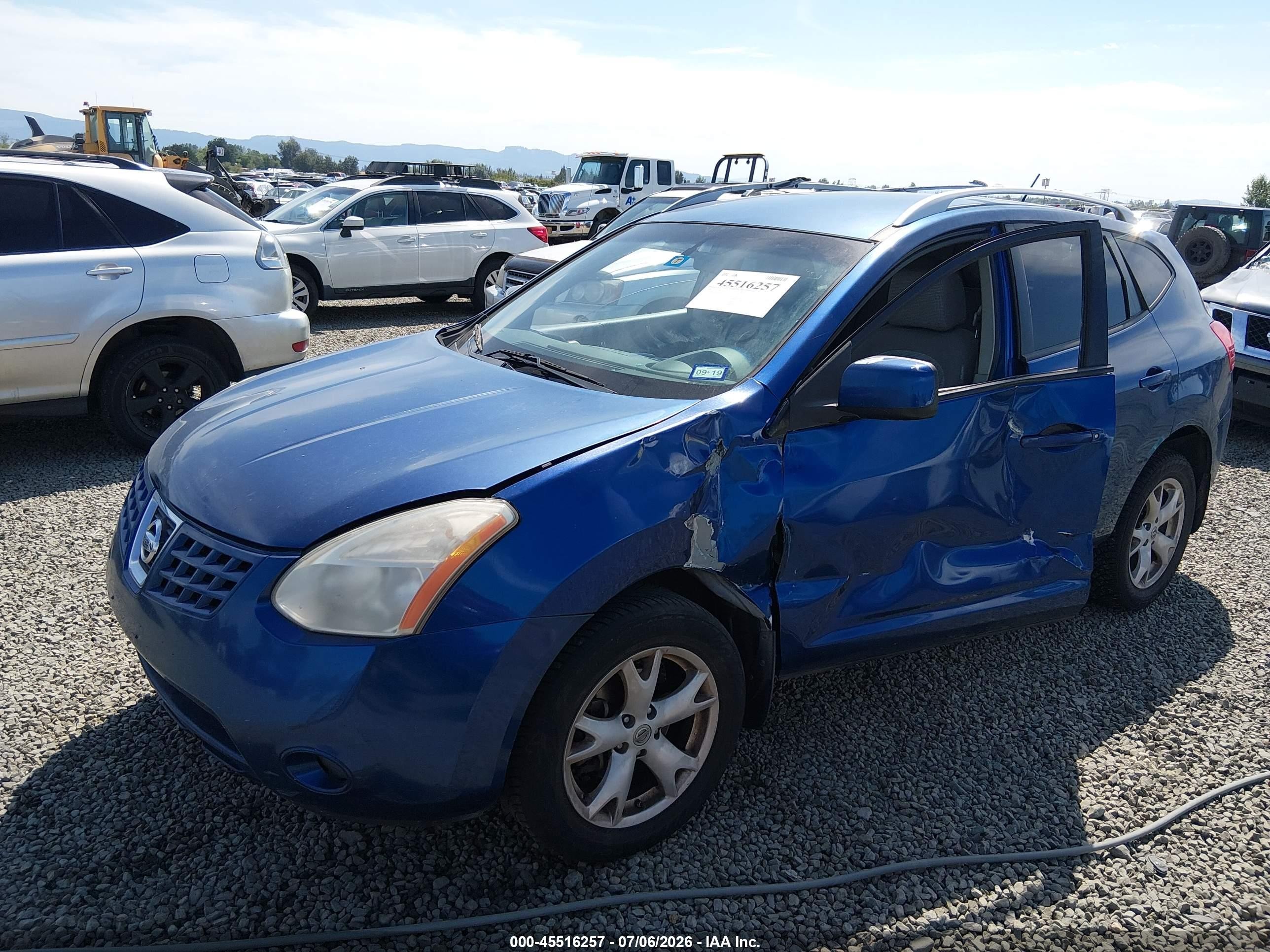 2008 Nissan Rogue Sl Blue vin: JN8AS58T78W019409