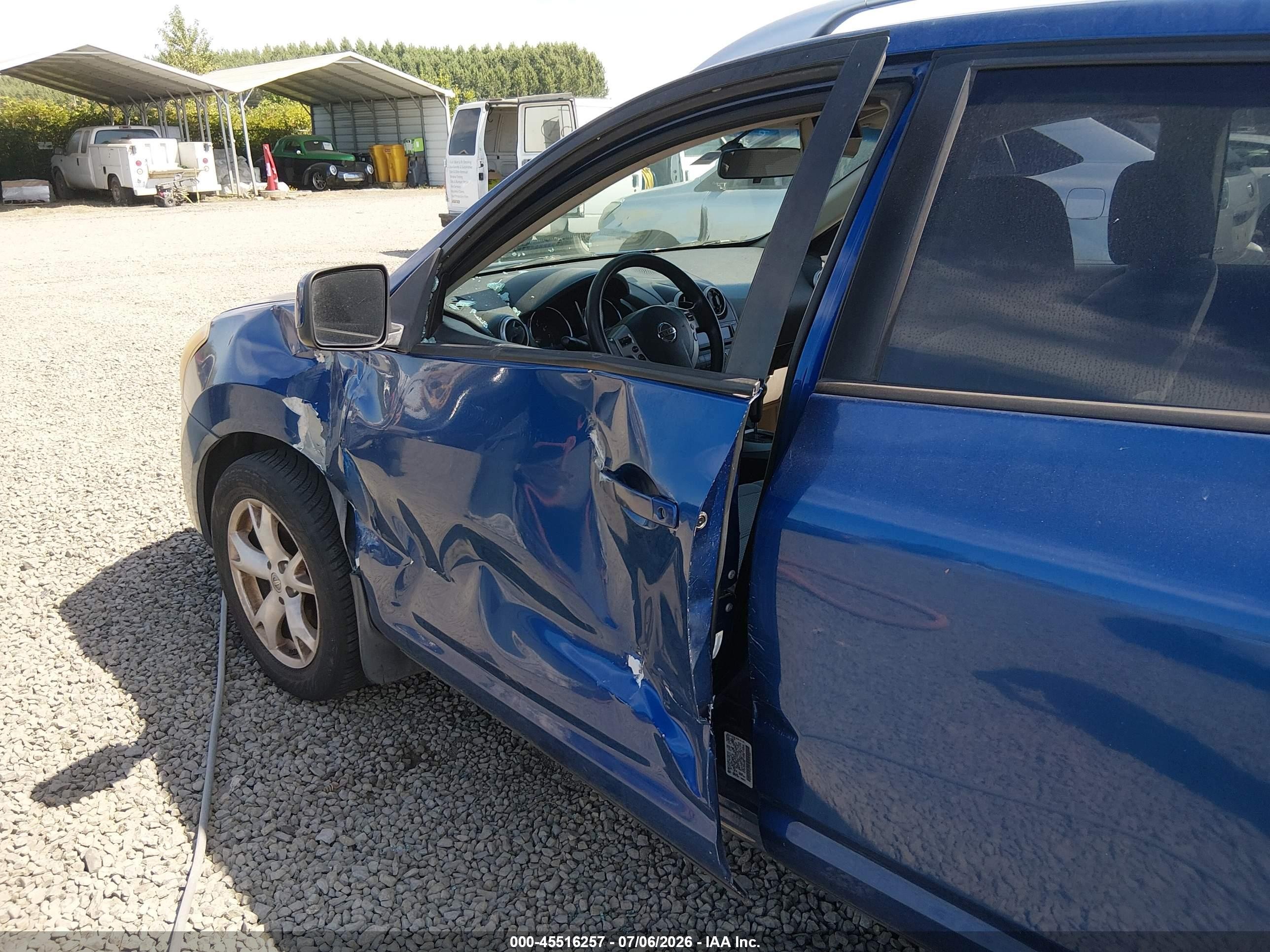 2008 Nissan Rogue Sl Blue vin: JN8AS58T78W019409
