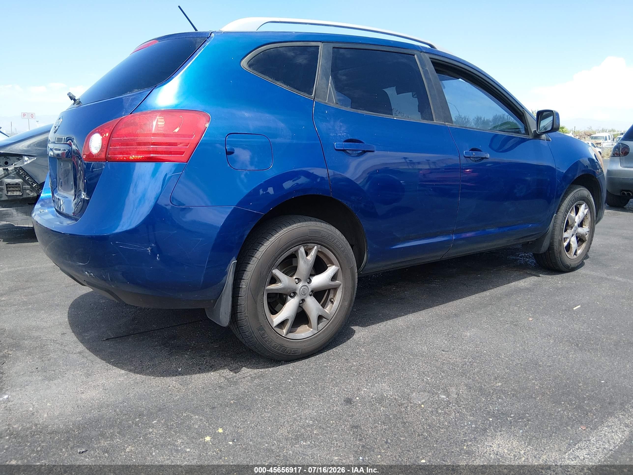 2009 Nissan Rogue Sl Blue vin: JN8AS58T79W045591
