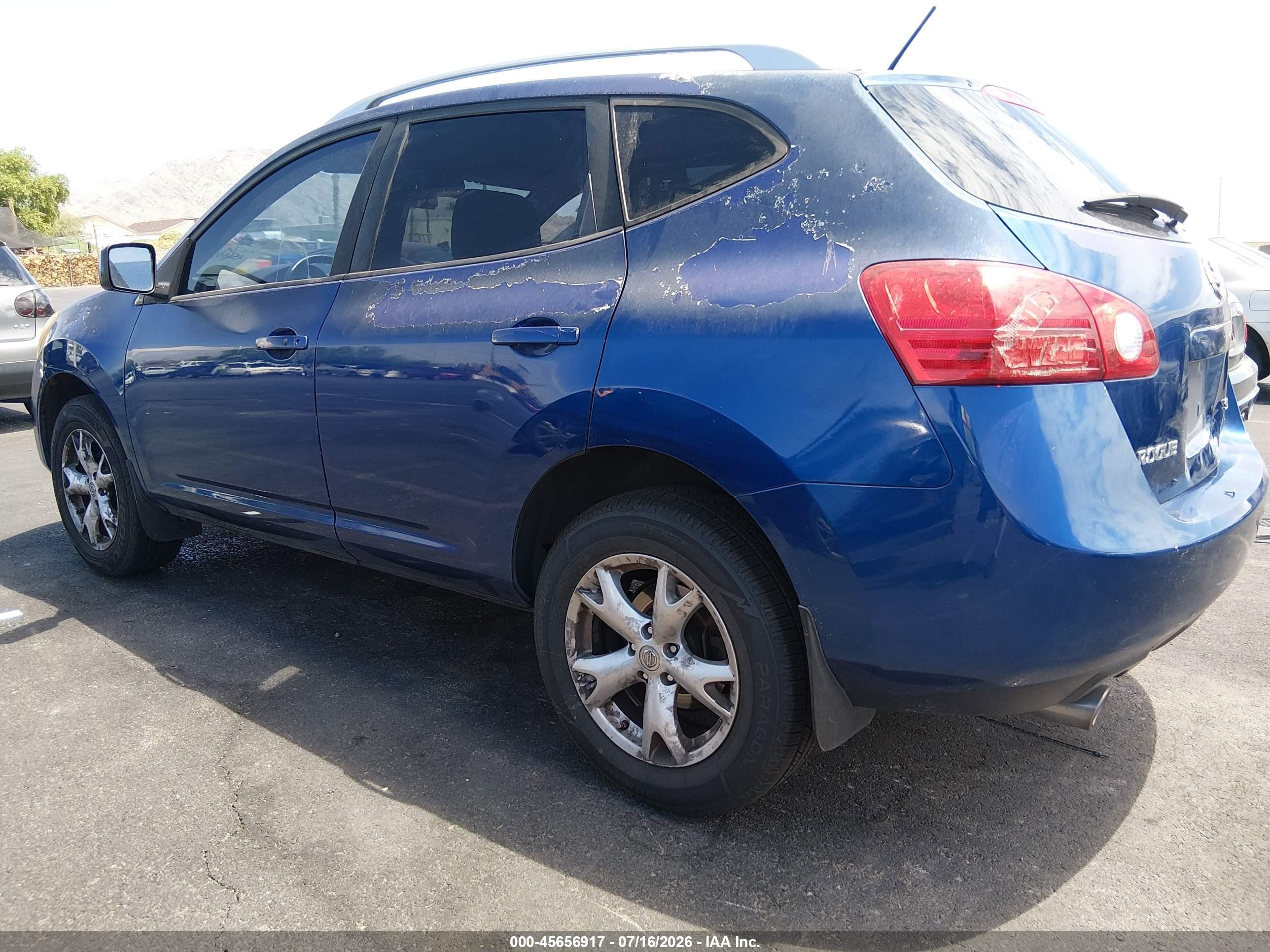 2009 Nissan Rogue Sl Blue vin: JN8AS58T79W045591