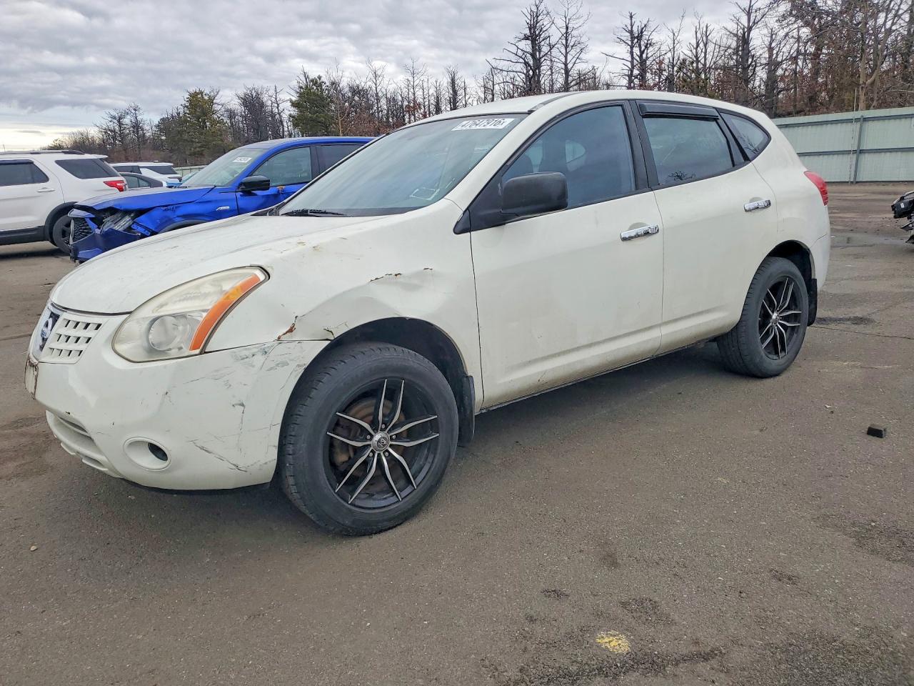 2009 Nissan Rogue S White vin: JN8AS58T79W048880