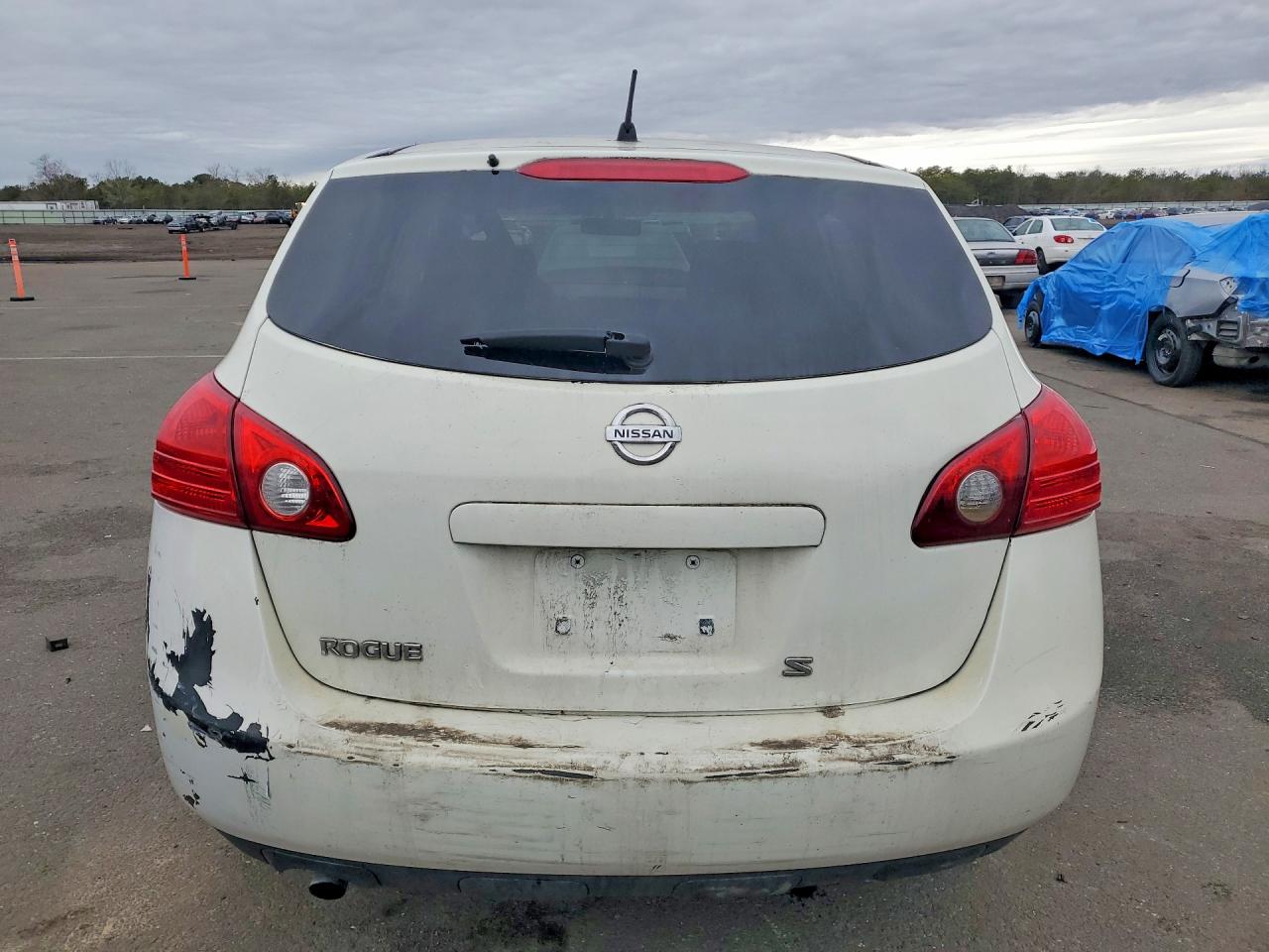 2009 Nissan Rogue S White vin: JN8AS58T79W048880