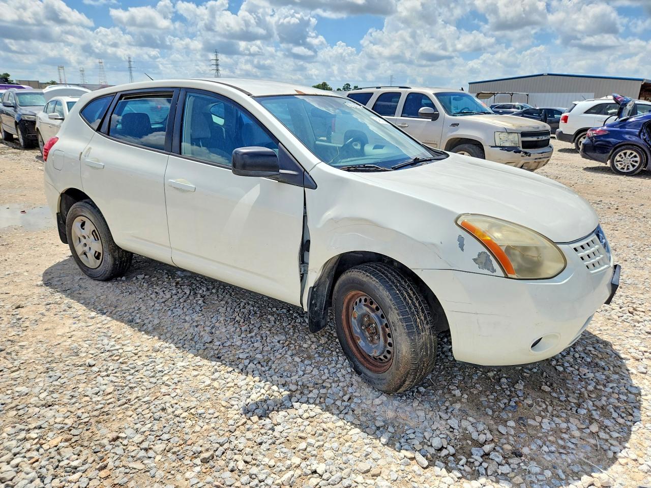 2009 Nissan Rogue S White vin: JN8AS58T79W328251