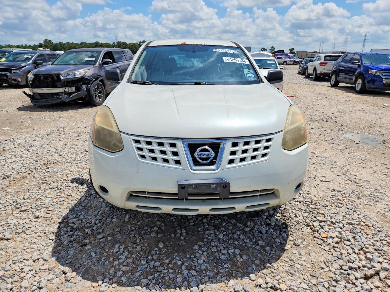 2009 Nissan Rogue S White vin: JN8AS58T79W328251