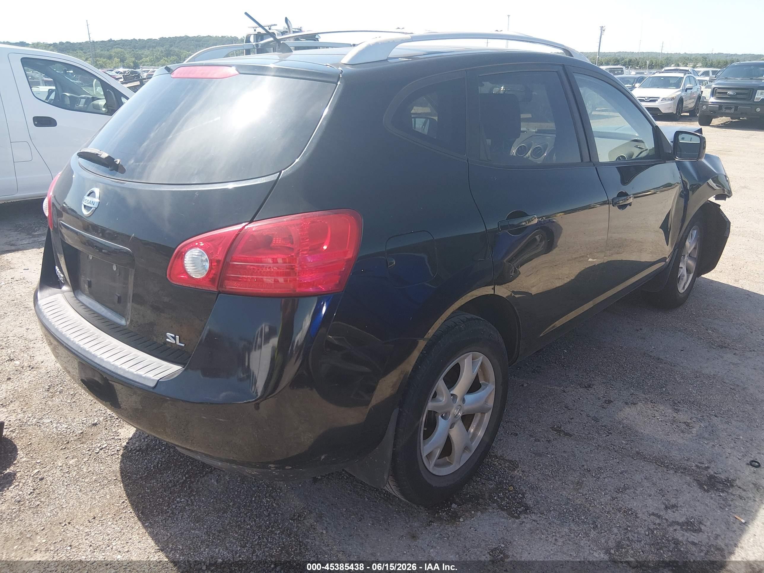 2008 Nissan Rogue Sl Black vin: JN8AS58T88W300120