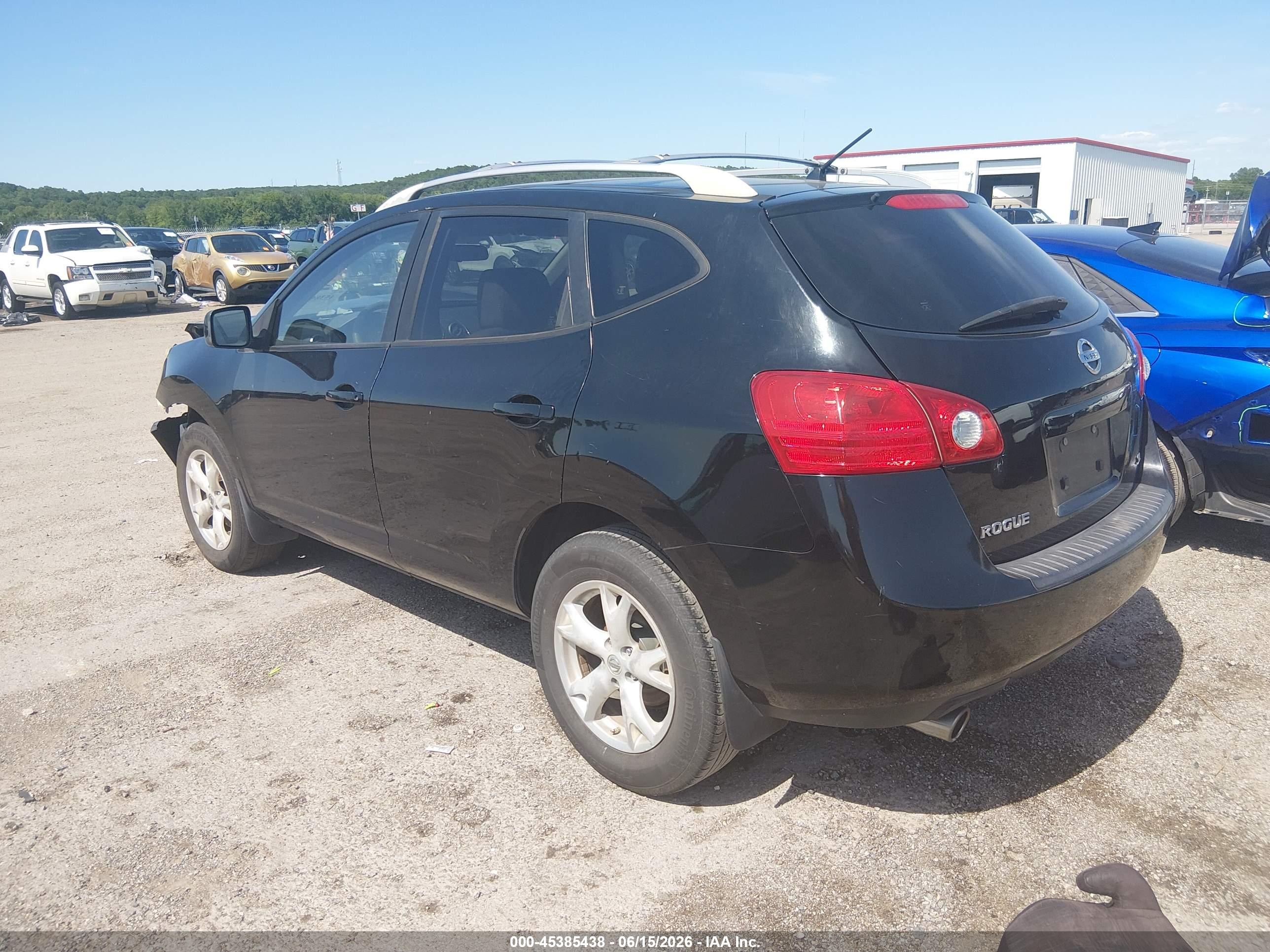 2008 Nissan Rogue Sl Black vin: JN8AS58T88W300120