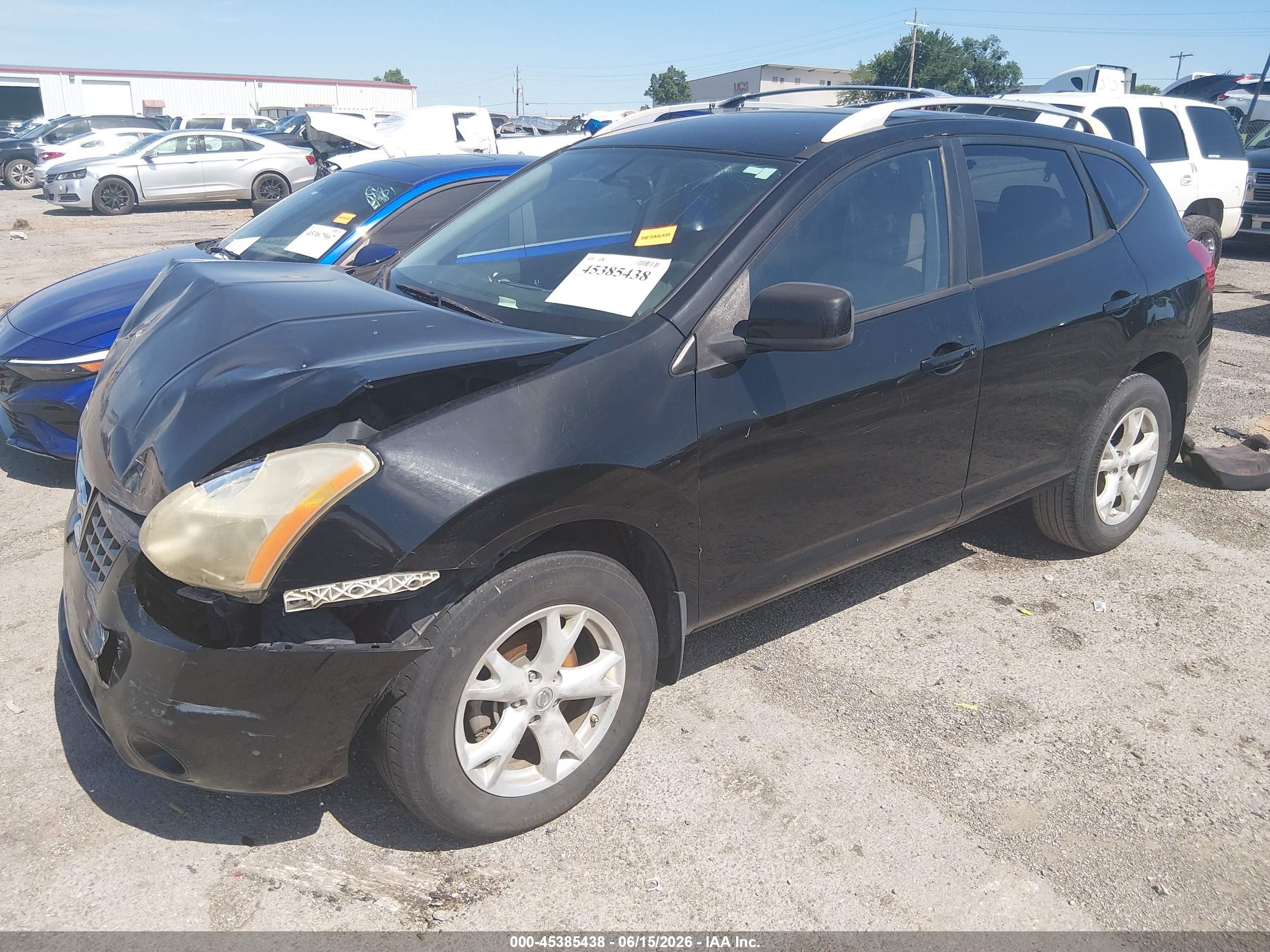 2008 Nissan Rogue Sl Black vin: JN8AS58T88W300120