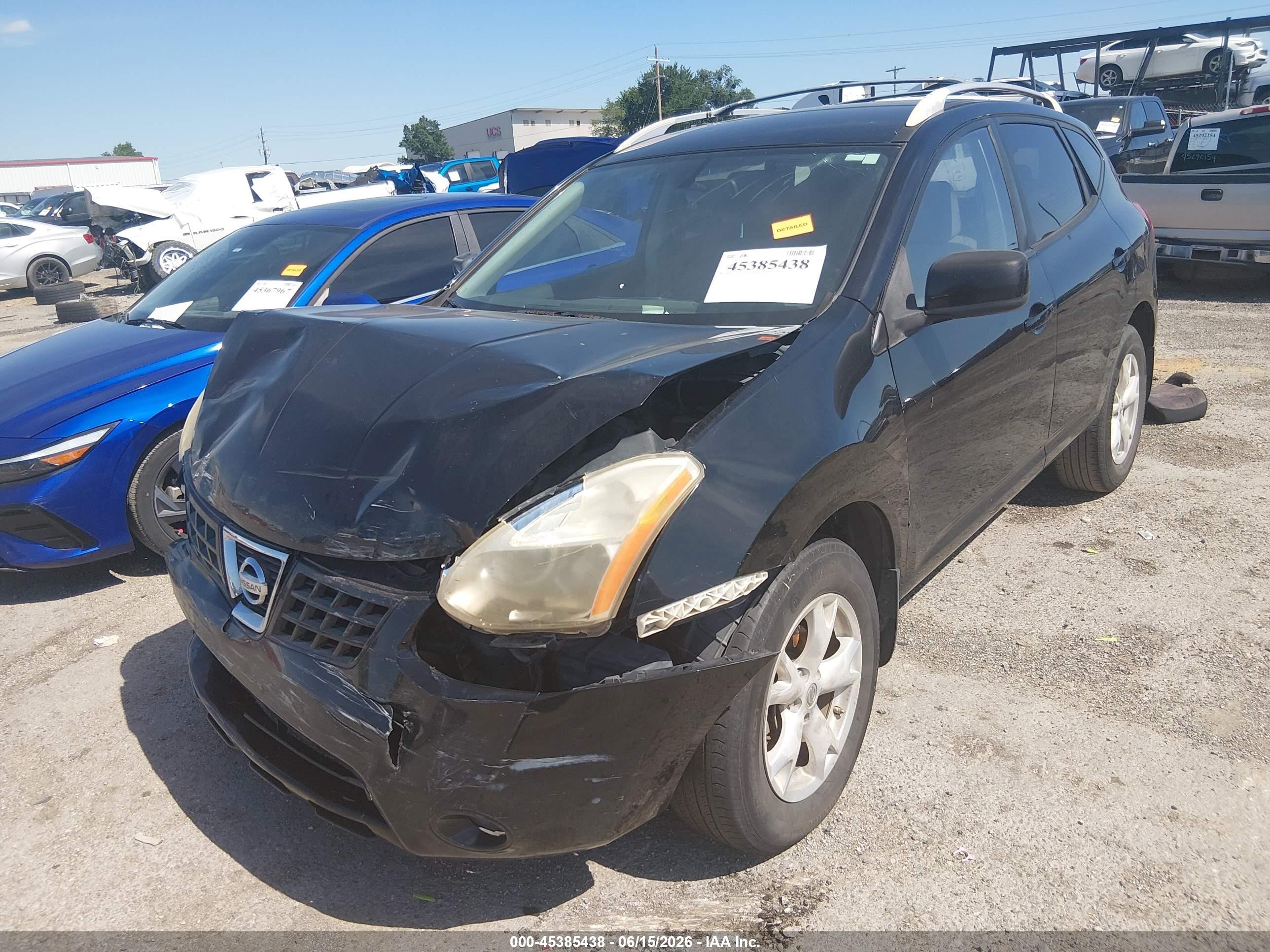 2008 Nissan Rogue Sl Black vin: JN8AS58T88W300120