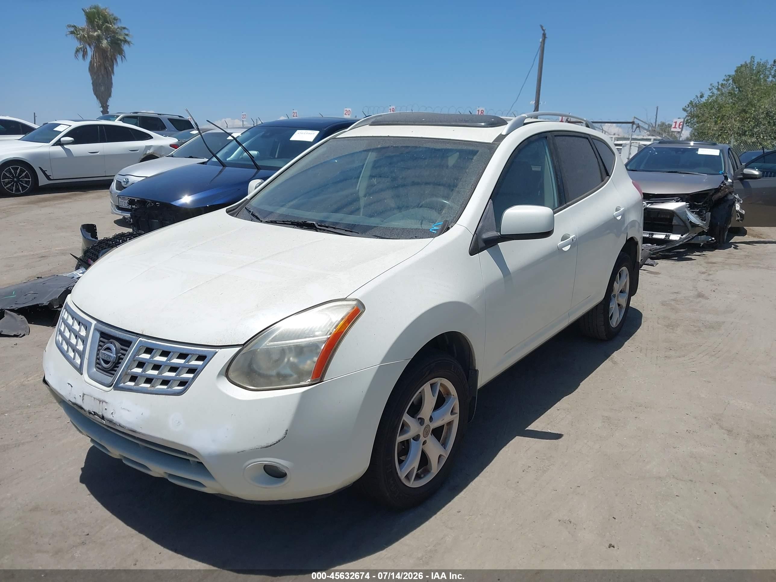 2009 Nissan Rogue Sl White vin: JN8AS58T89W048175