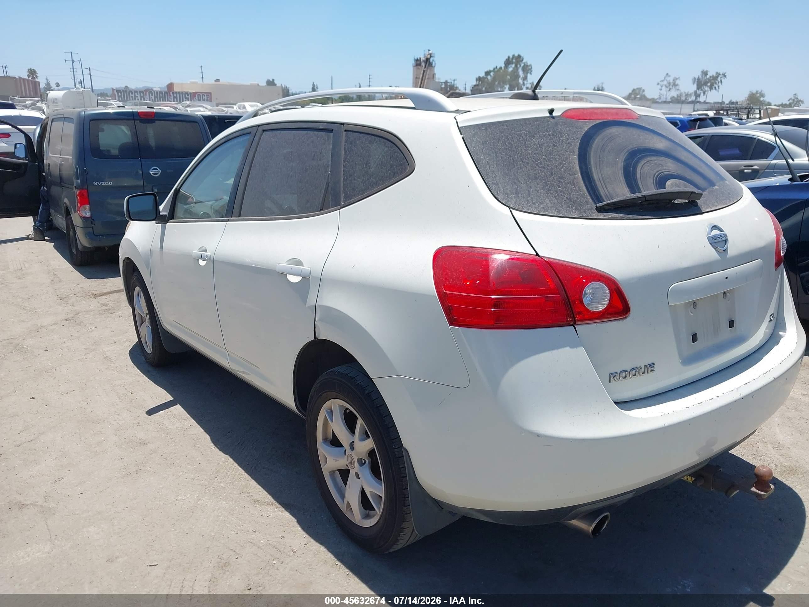 2009 Nissan Rogue Sl White vin: JN8AS58T89W048175