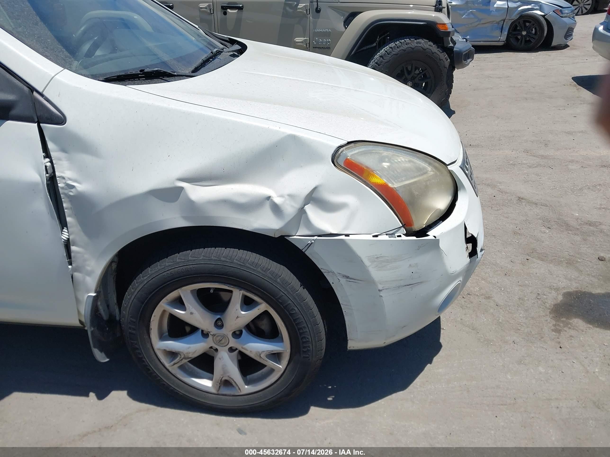 2009 Nissan Rogue Sl White vin: JN8AS58T89W048175