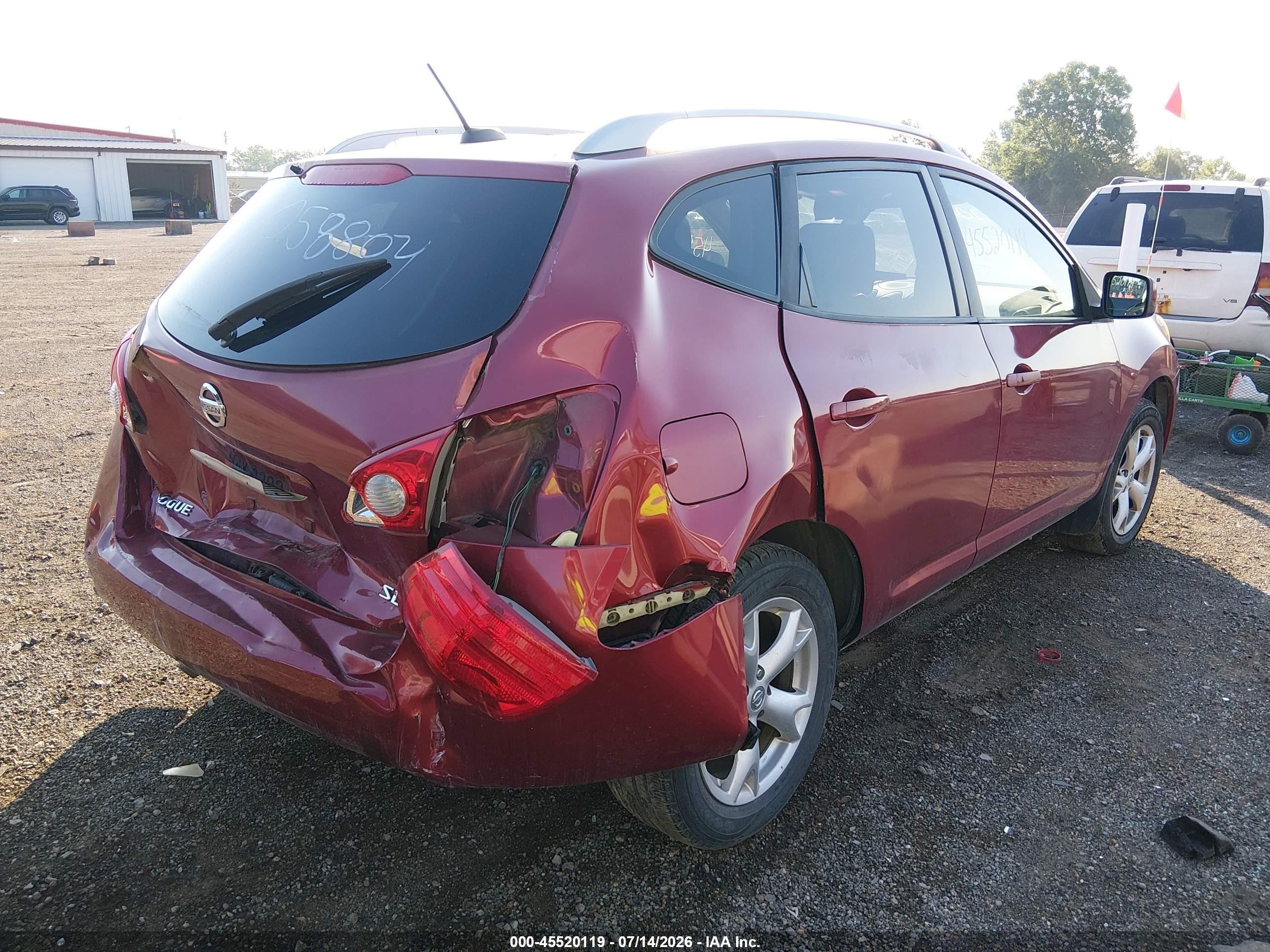 2009 Nissan Rogue Sl Red vin: JN8AS58T89W058804