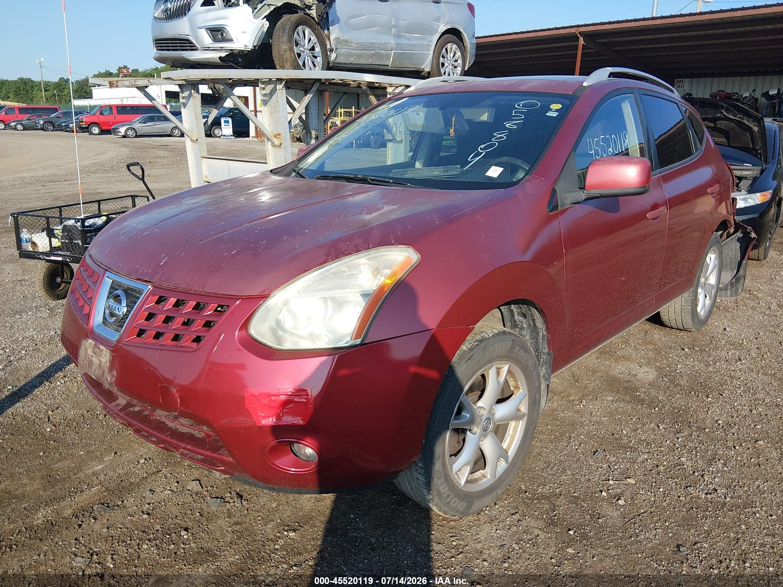 2009 Nissan Rogue Sl Red vin: JN8AS58T89W058804