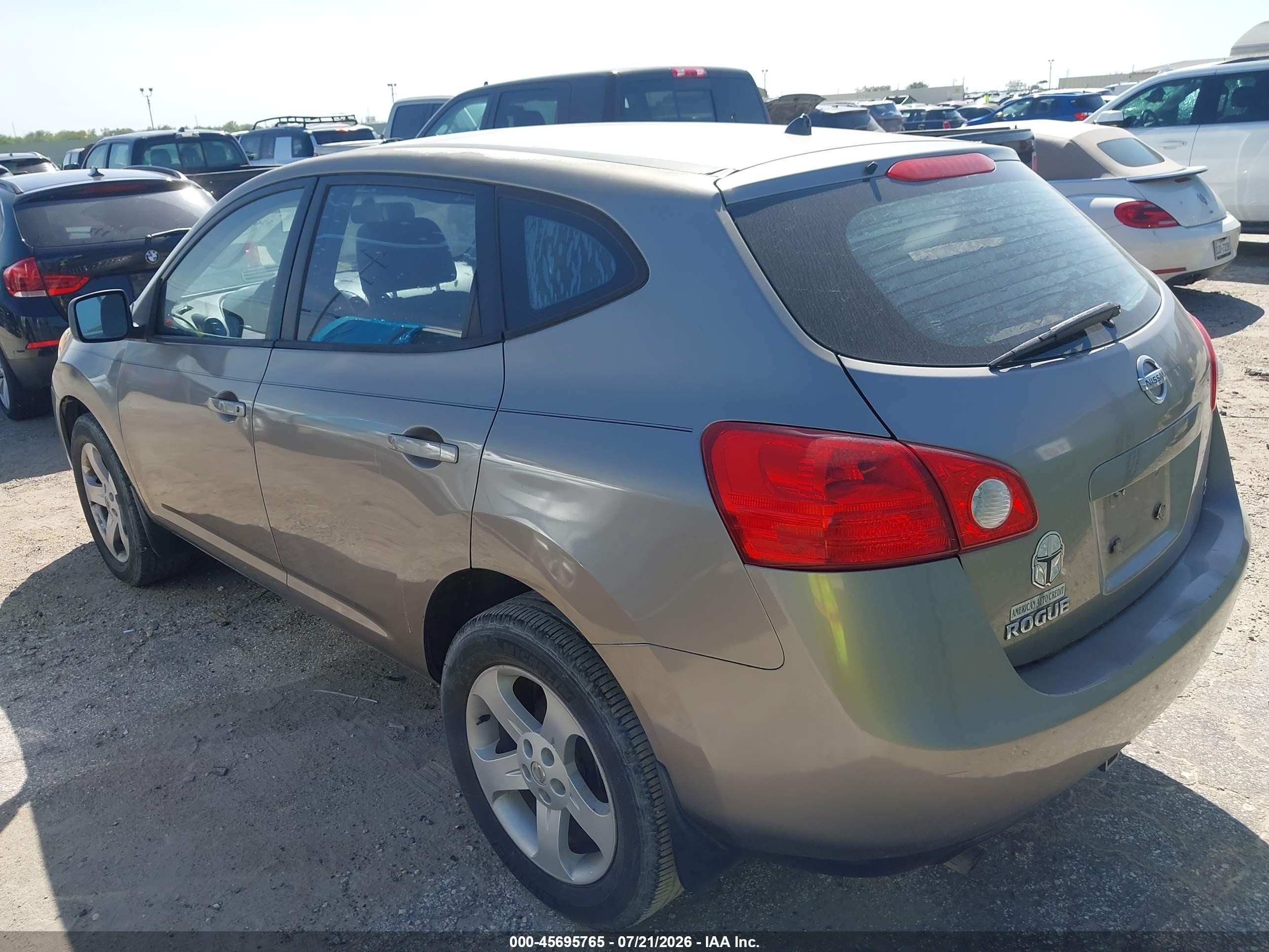 2009 Nissan Rogue S Tan vin: JN8AS58T89W320501
