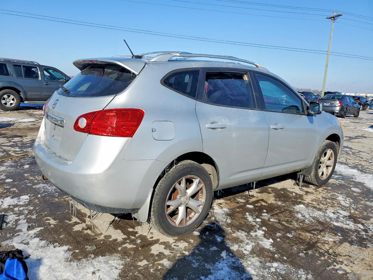 2008 Nissan Rogue S Серый vin: JN8AS58T98W304323
