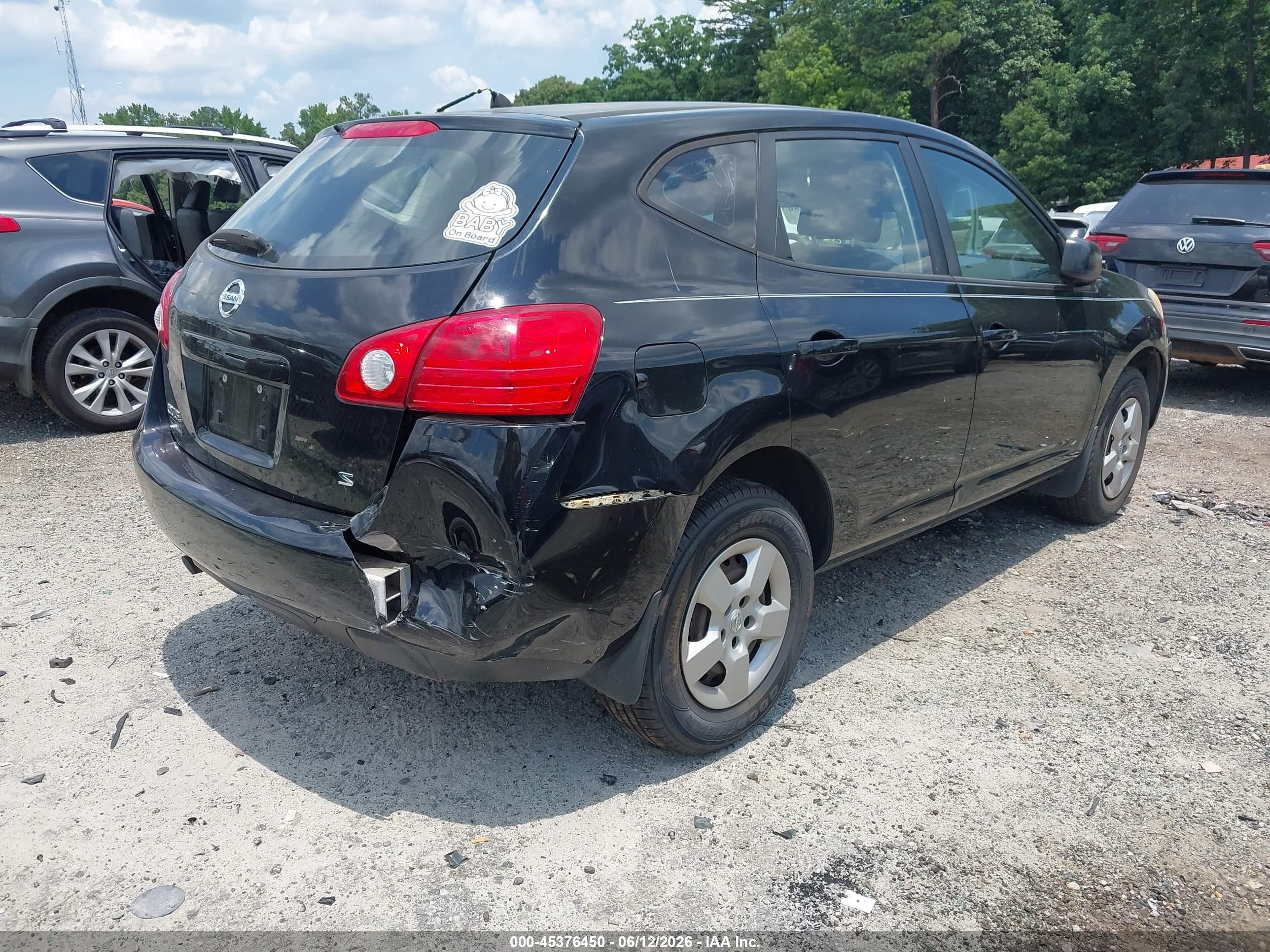 2009 Nissan Rogue S Black vin: JN8AS58T99W059198