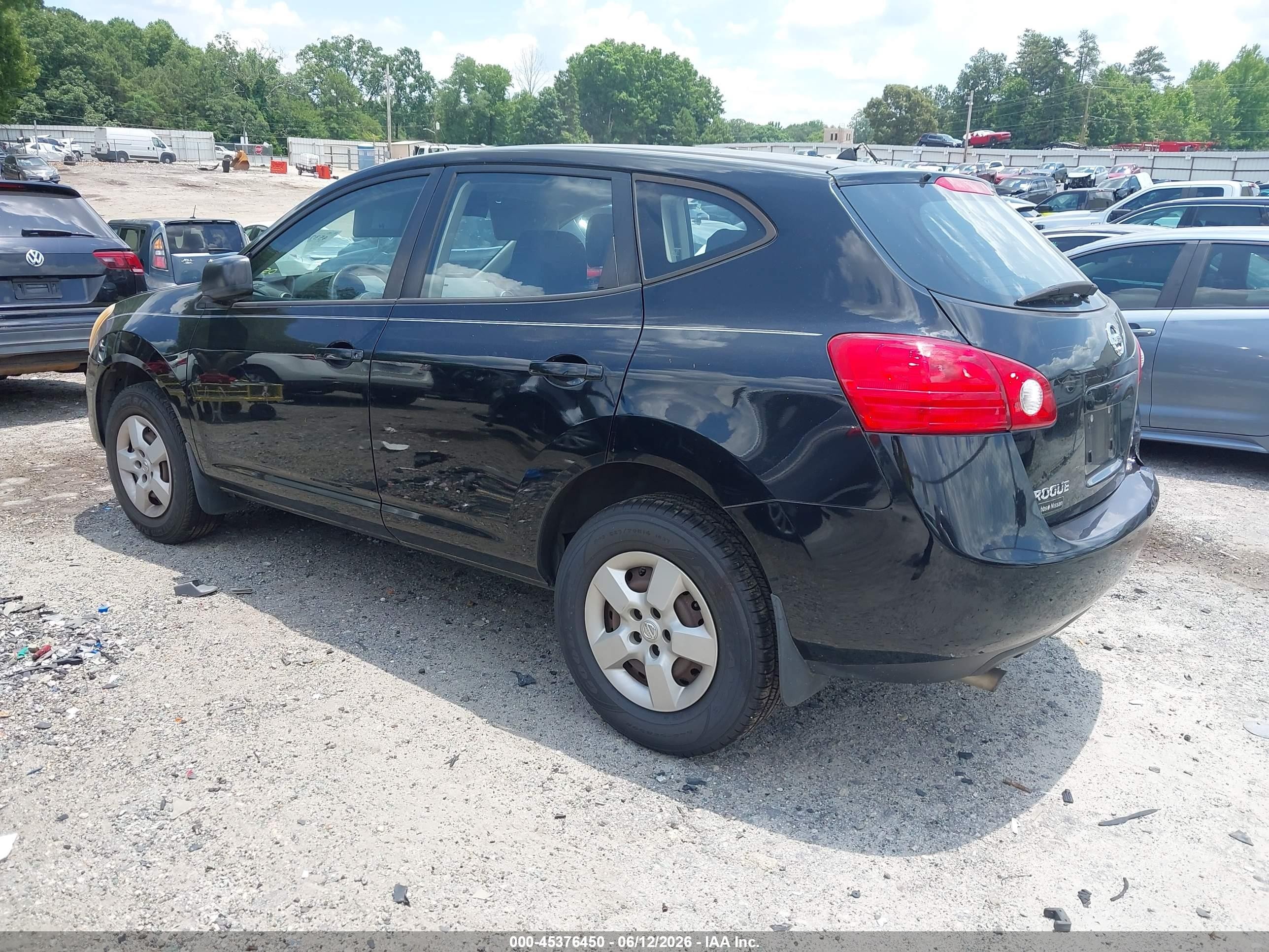 2009 Nissan Rogue S Black vin: JN8AS58T99W059198