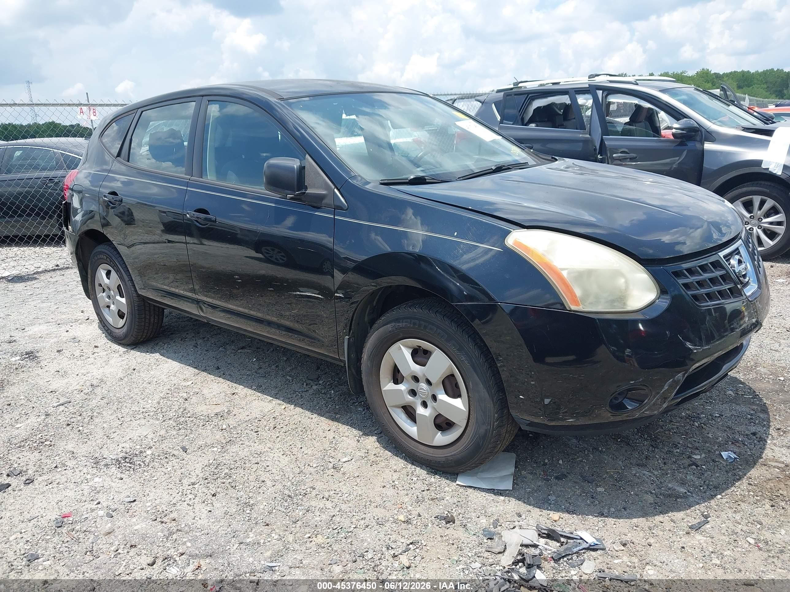 2009 Nissan Rogue S Black vin: JN8AS58T99W059198