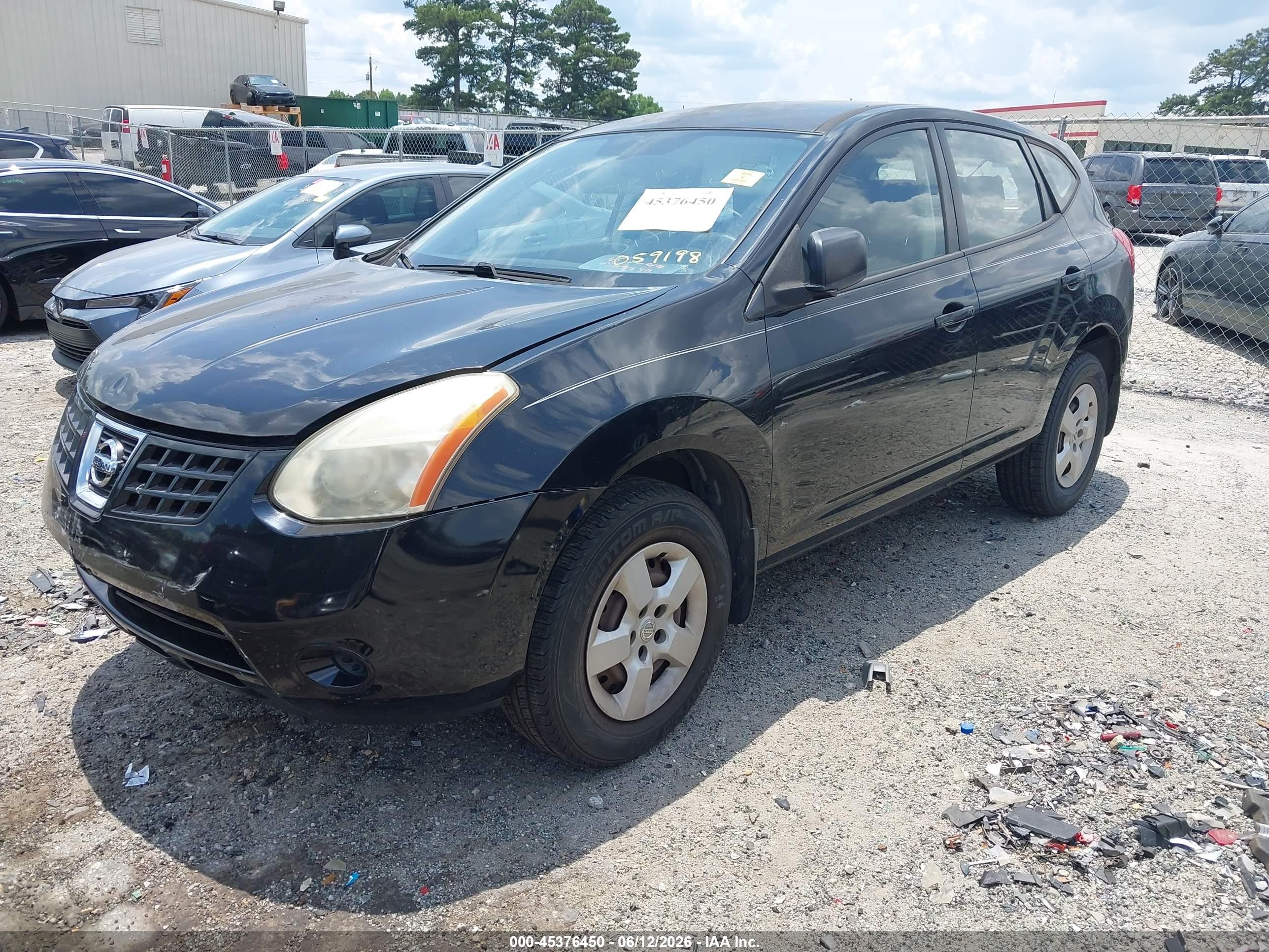 2009 Nissan Rogue S Black vin: JN8AS58T99W059198