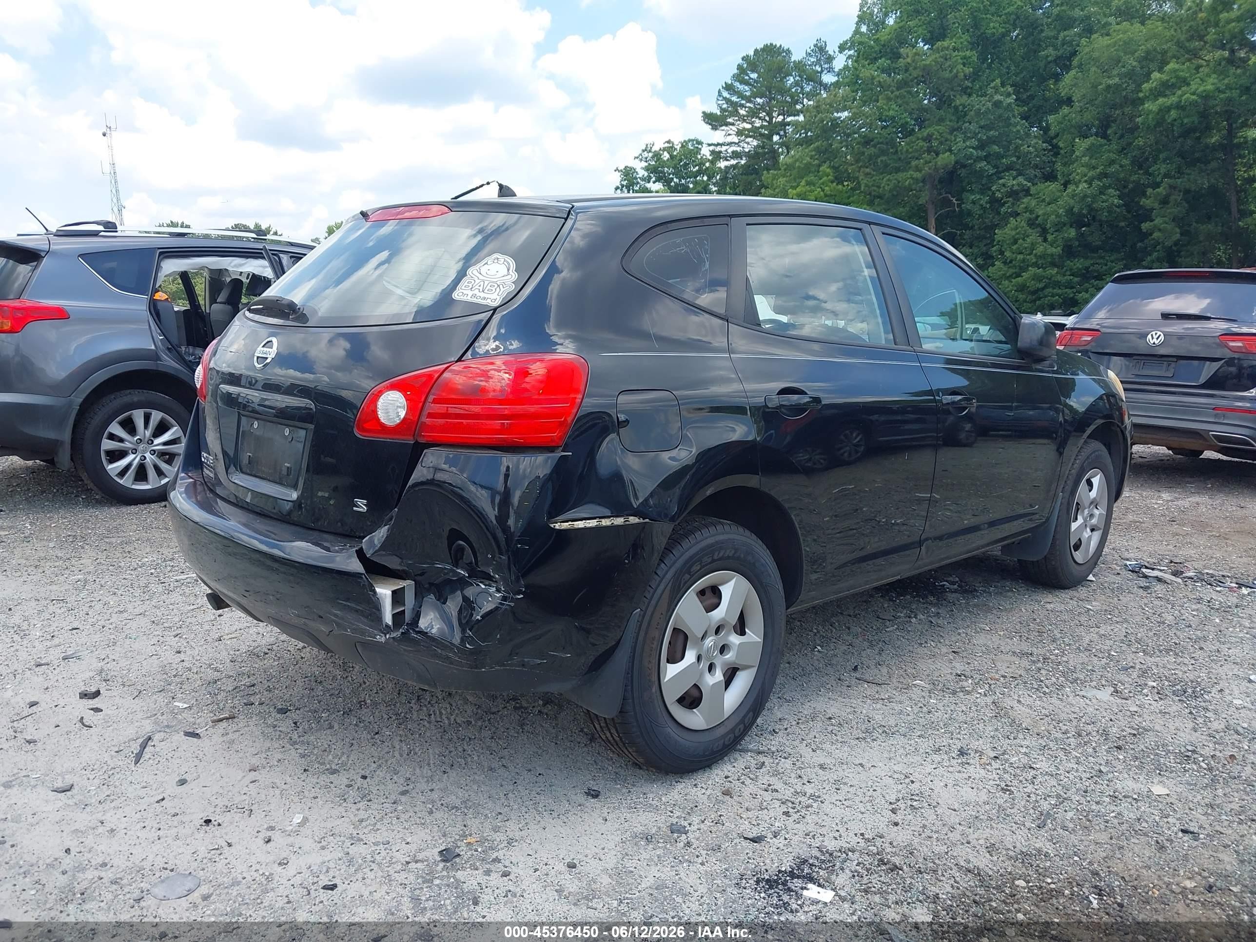 2009 Nissan Rogue S Black vin: JN8AS58T99W059198