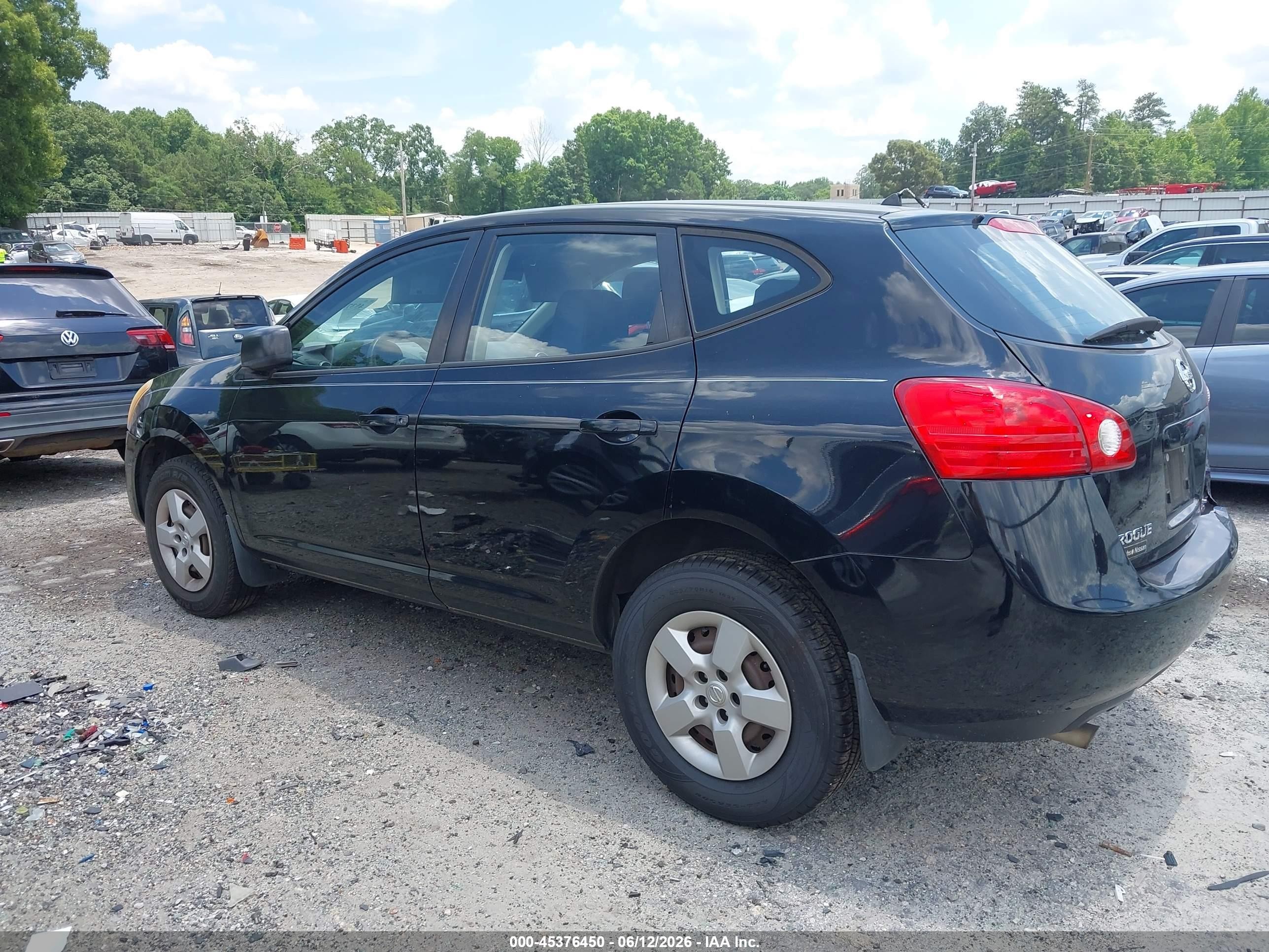2009 Nissan Rogue S Black vin: JN8AS58T99W059198