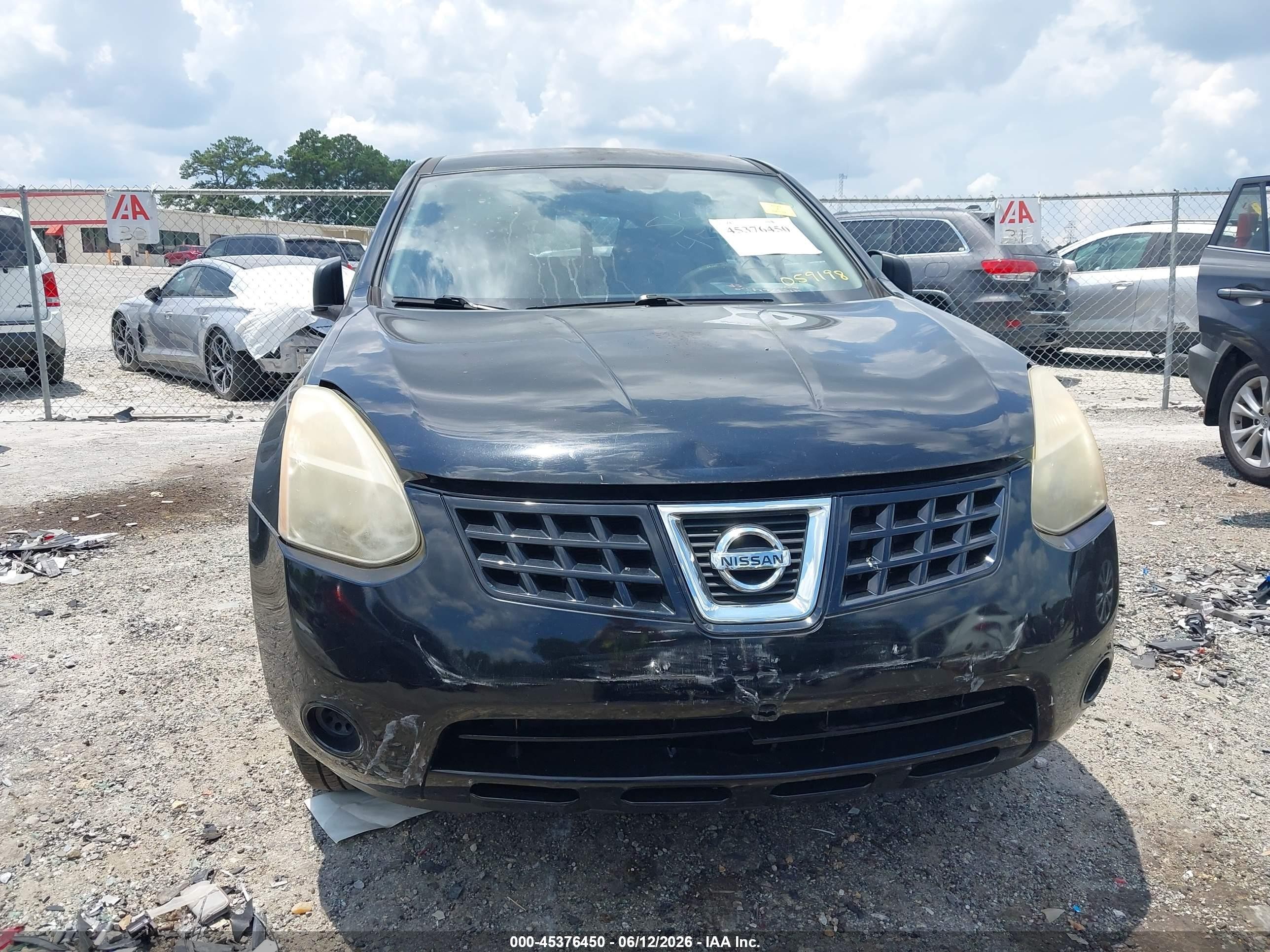 2009 Nissan Rogue S Black vin: JN8AS58T99W059198