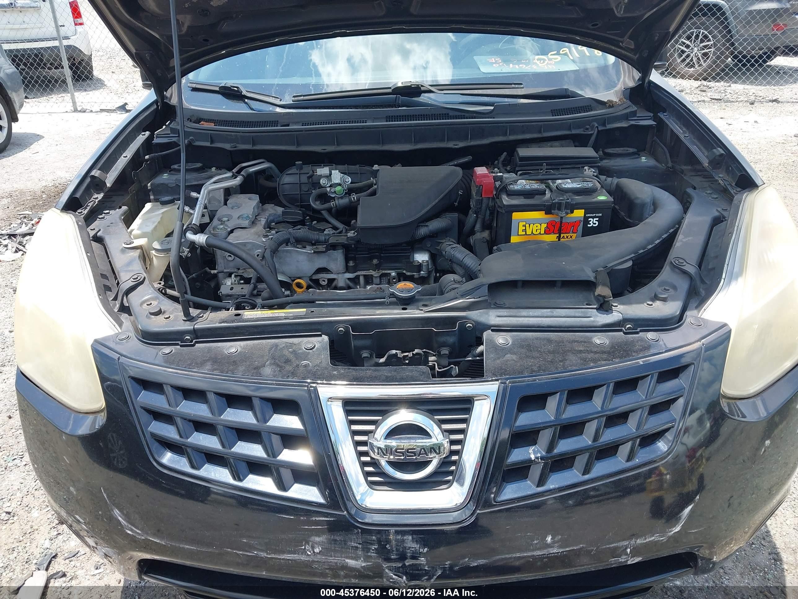 2009 Nissan Rogue S Black vin: JN8AS58T99W059198