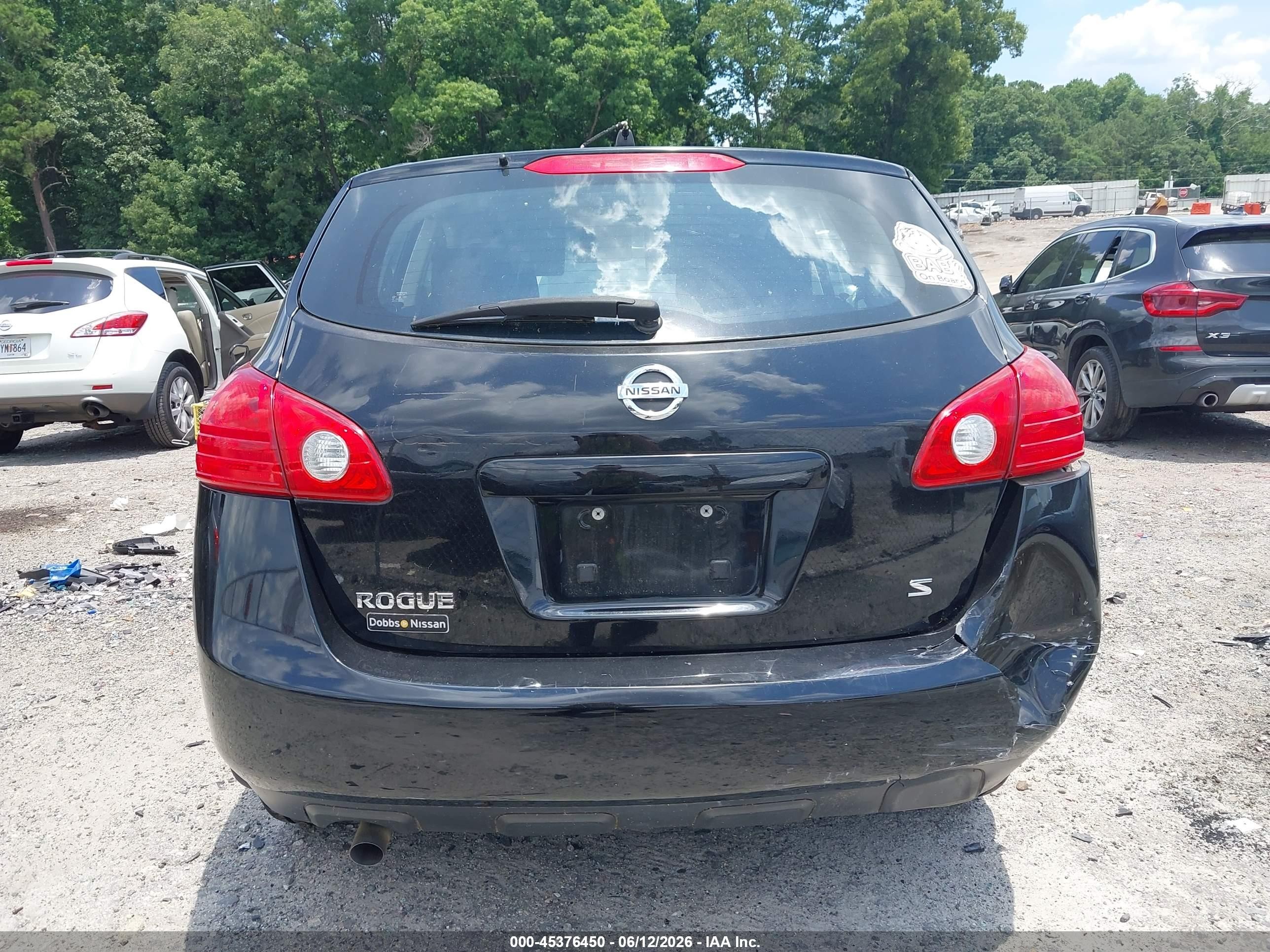 2009 Nissan Rogue S Black vin: JN8AS58T99W059198