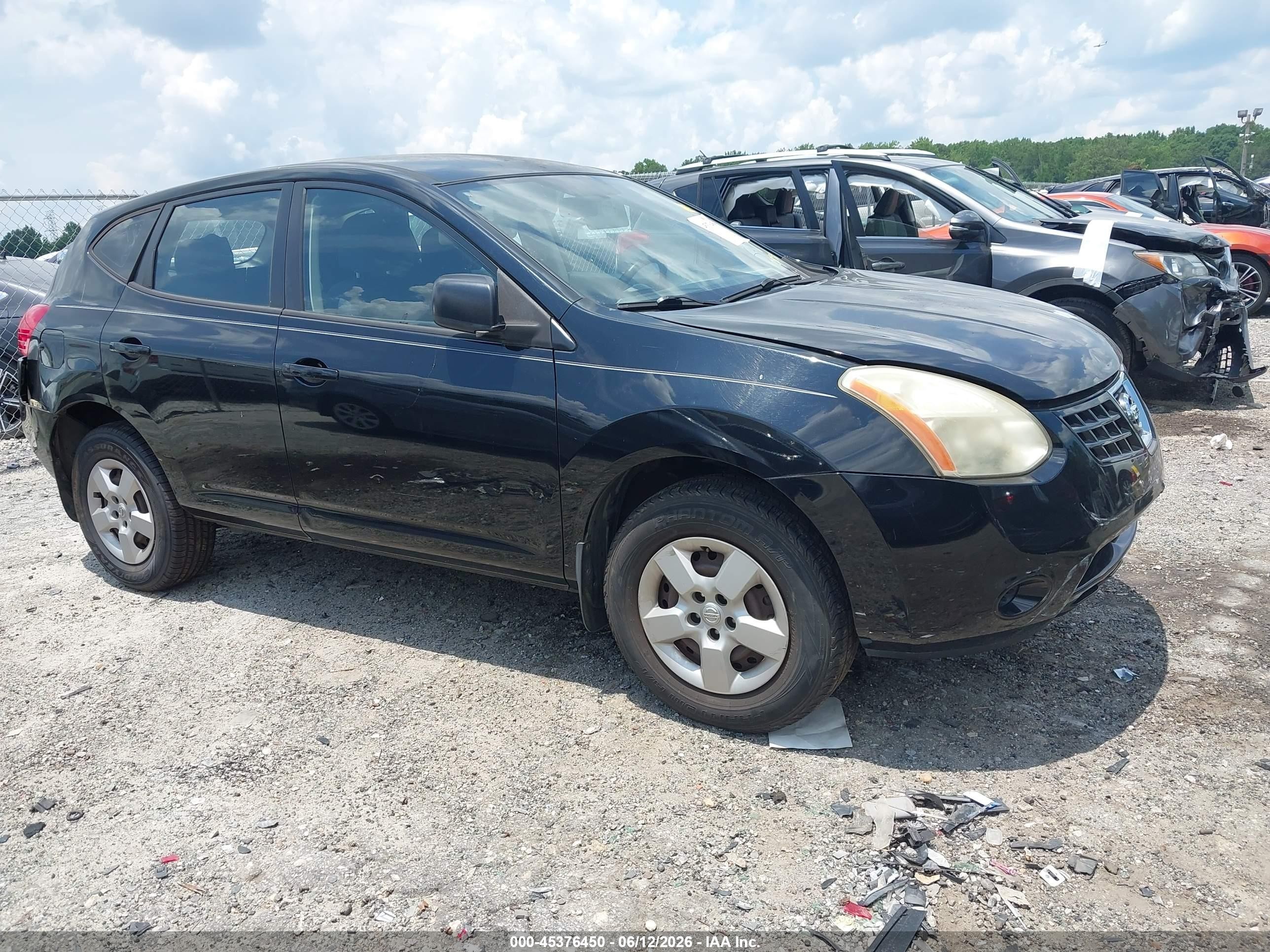 2009 Nissan Rogue S Black vin: JN8AS58T99W059198