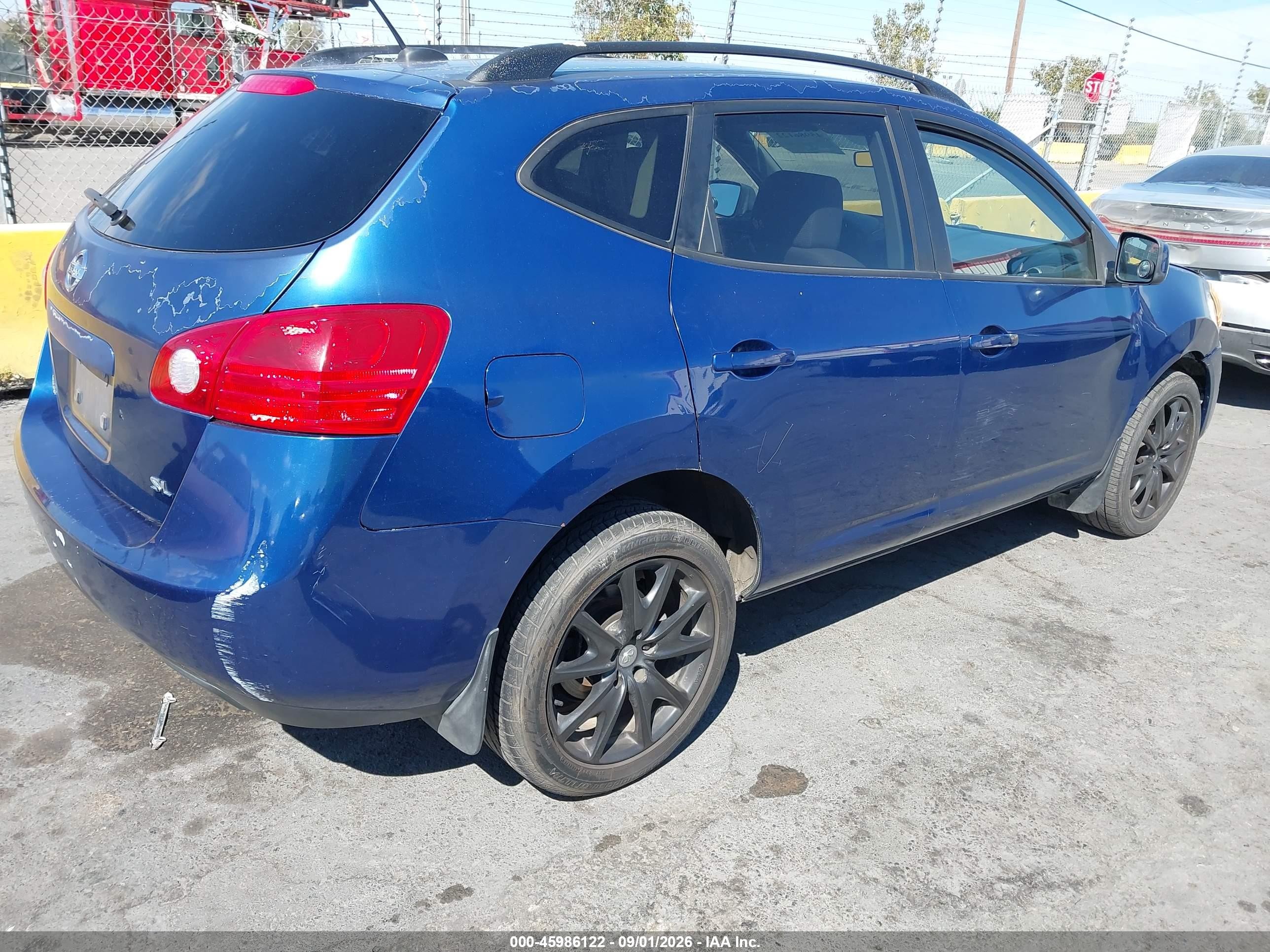 2008 Nissan Rogue Sl Blue vin: JN8AS58TX8W006007