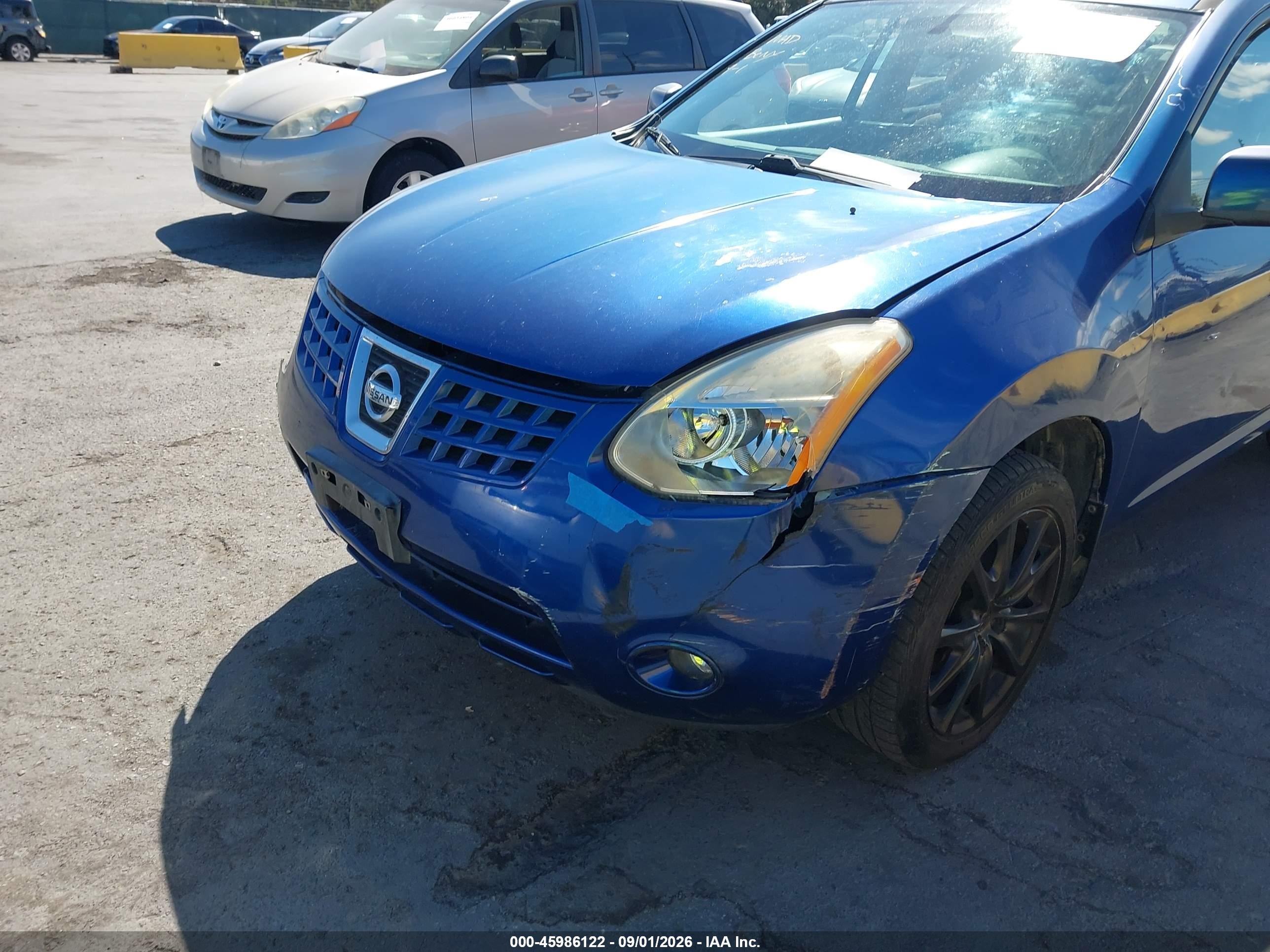 2008 Nissan Rogue Sl Blue vin: JN8AS58TX8W006007