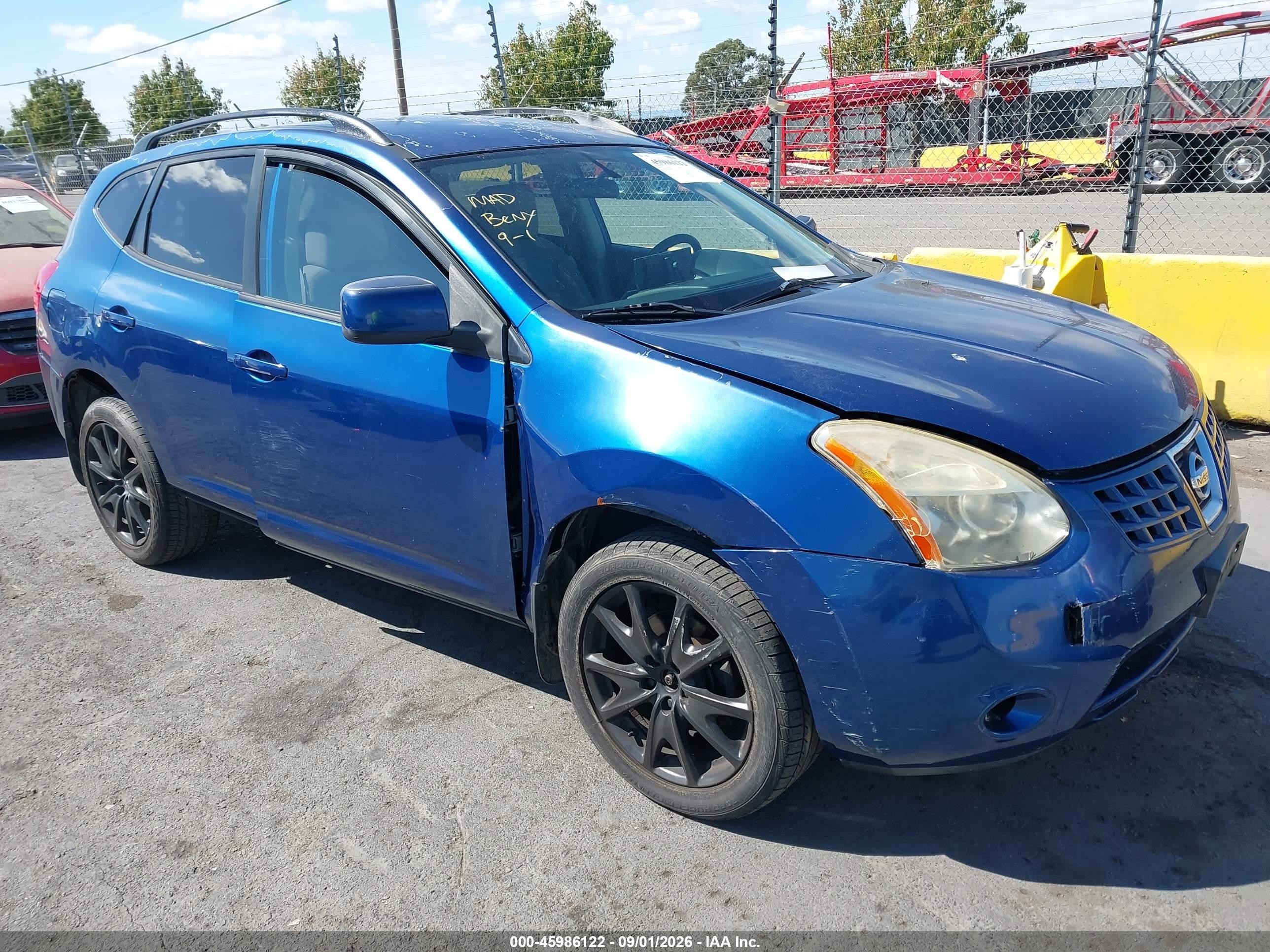 2008 Nissan Rogue Sl Blue vin: JN8AS58TX8W006007
