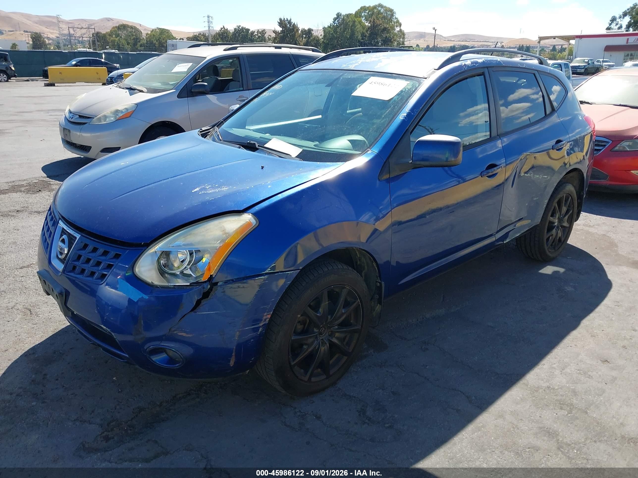 2008 Nissan Rogue Sl Blue vin: JN8AS58TX8W006007