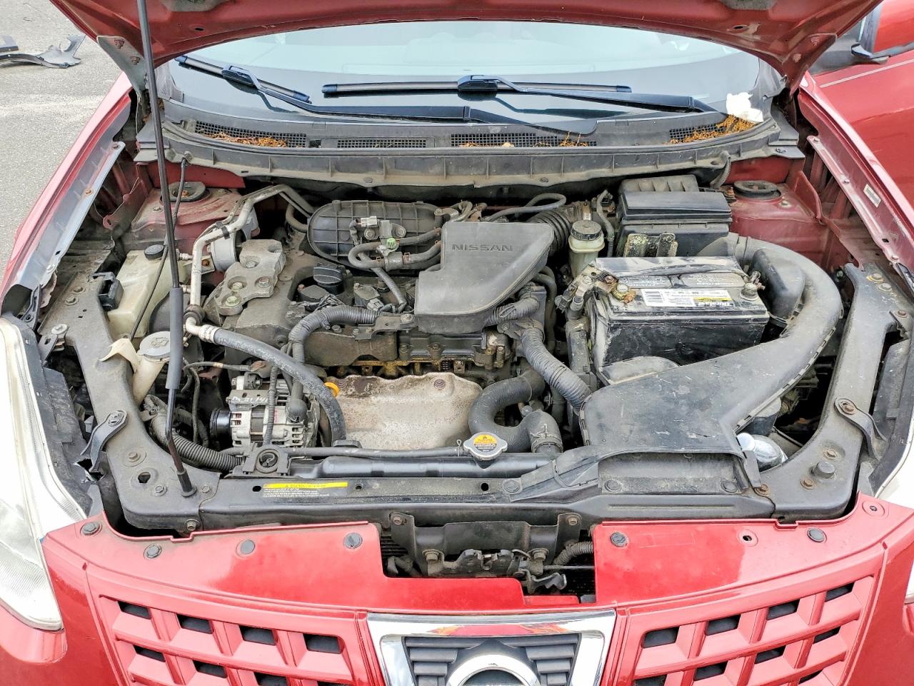2008 Nissan Rogue S Red vin: JN8AS58TX8W009490
