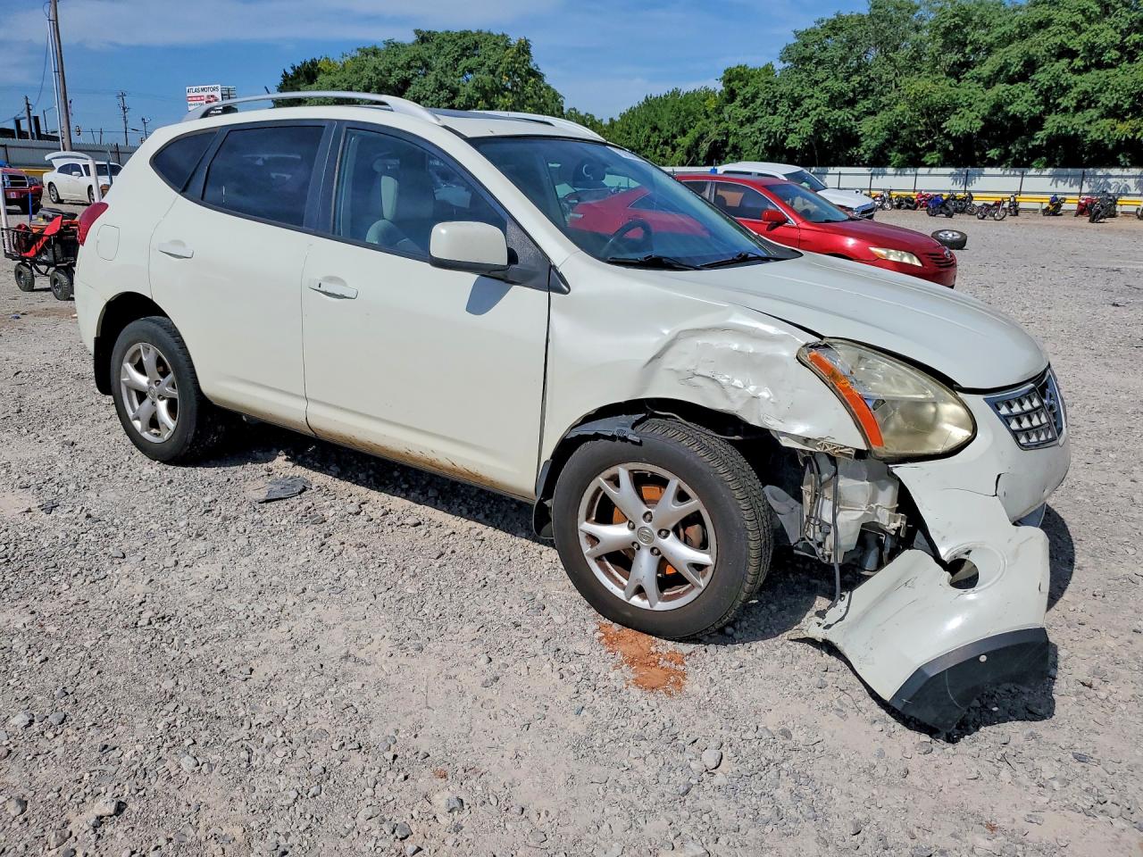 2009 Nissan Rogue S Белый vin: JN8AS58TX9W060036