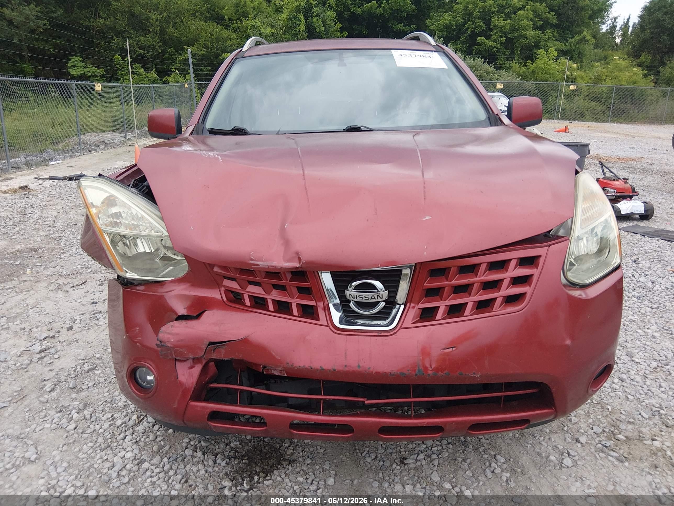 2009 Nissan Rogue Sl Red vin: JN8AS58TX9W061414