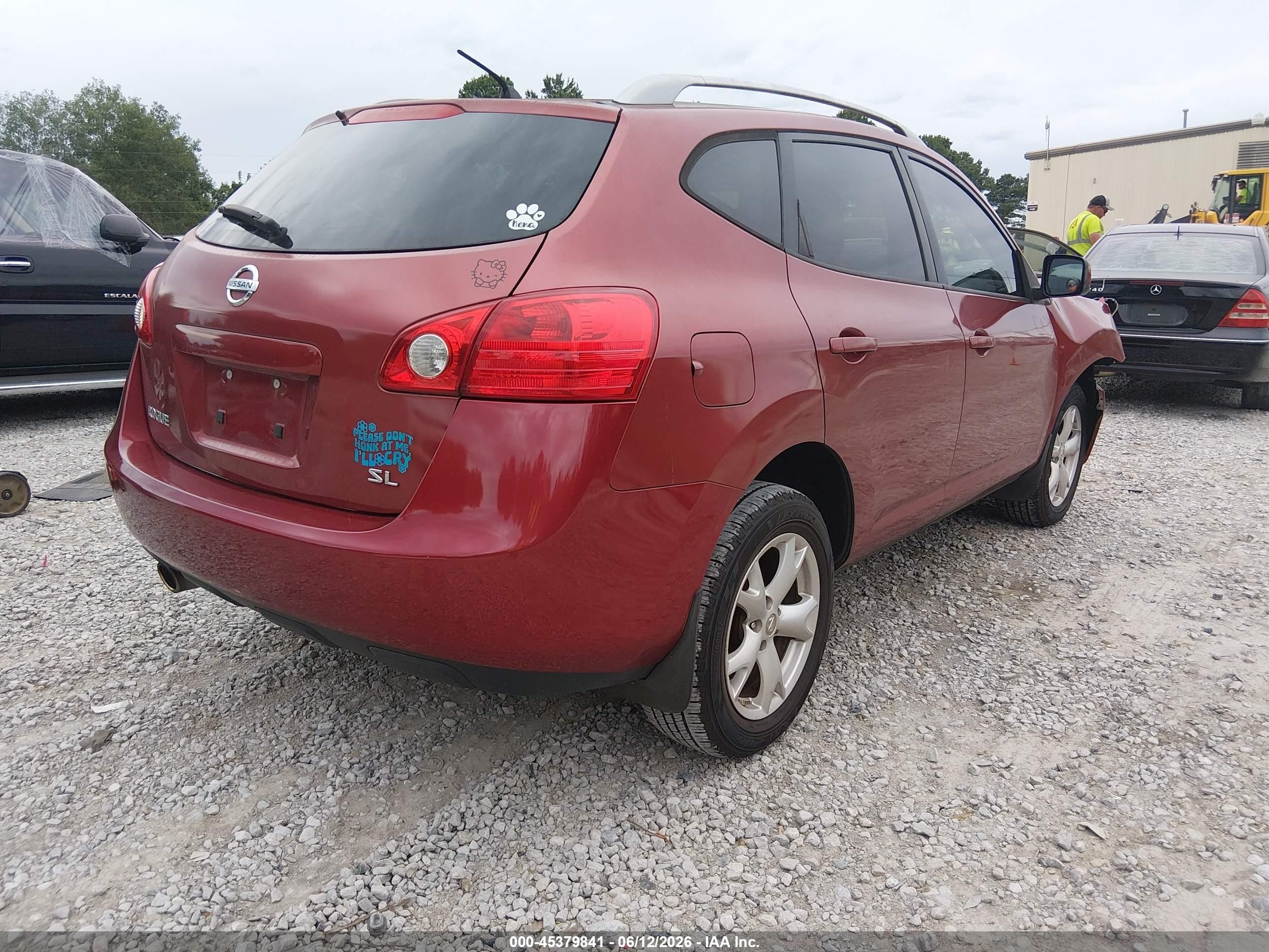 2009 Nissan Rogue Sl Red vin: JN8AS58TX9W061414