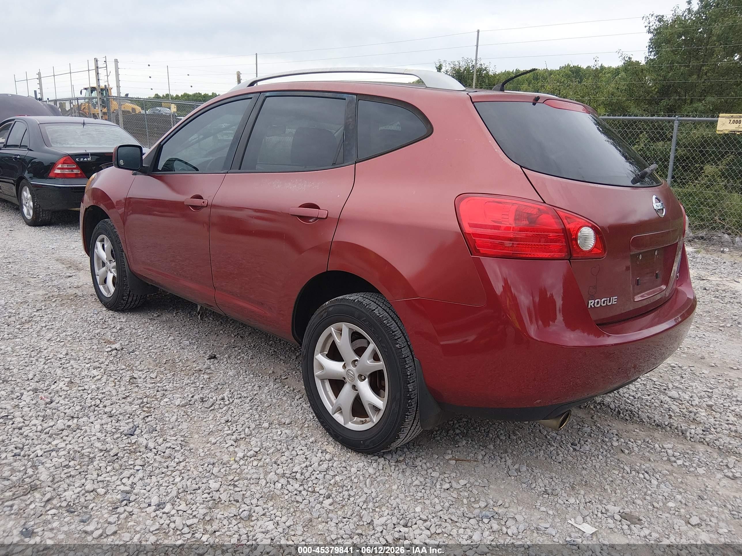 2009 Nissan Rogue Sl Red vin: JN8AS58TX9W061414