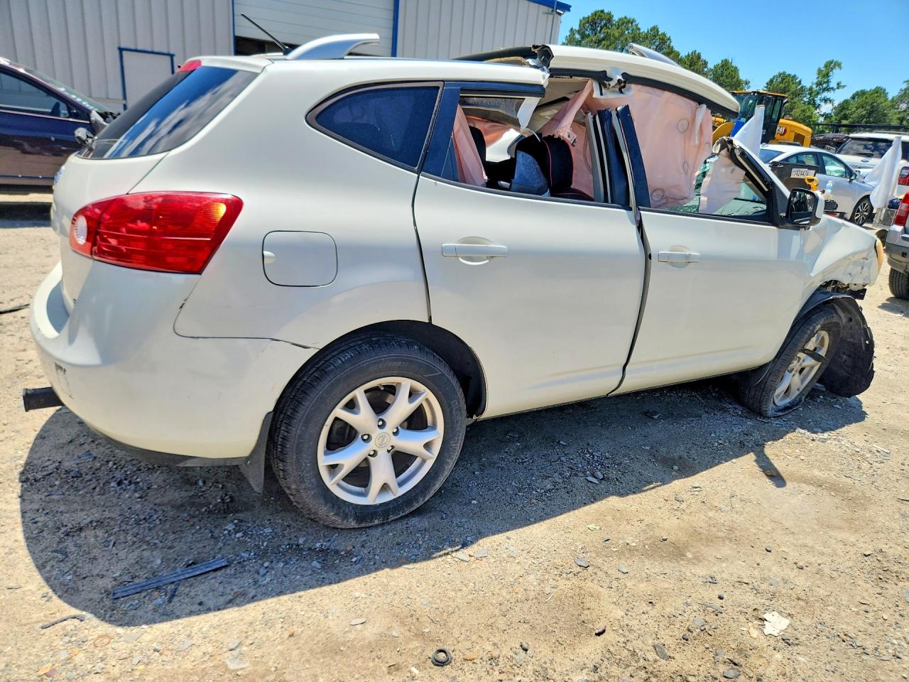 2009 Nissan Rogue S White vin: JN8AS58TX9W326011
